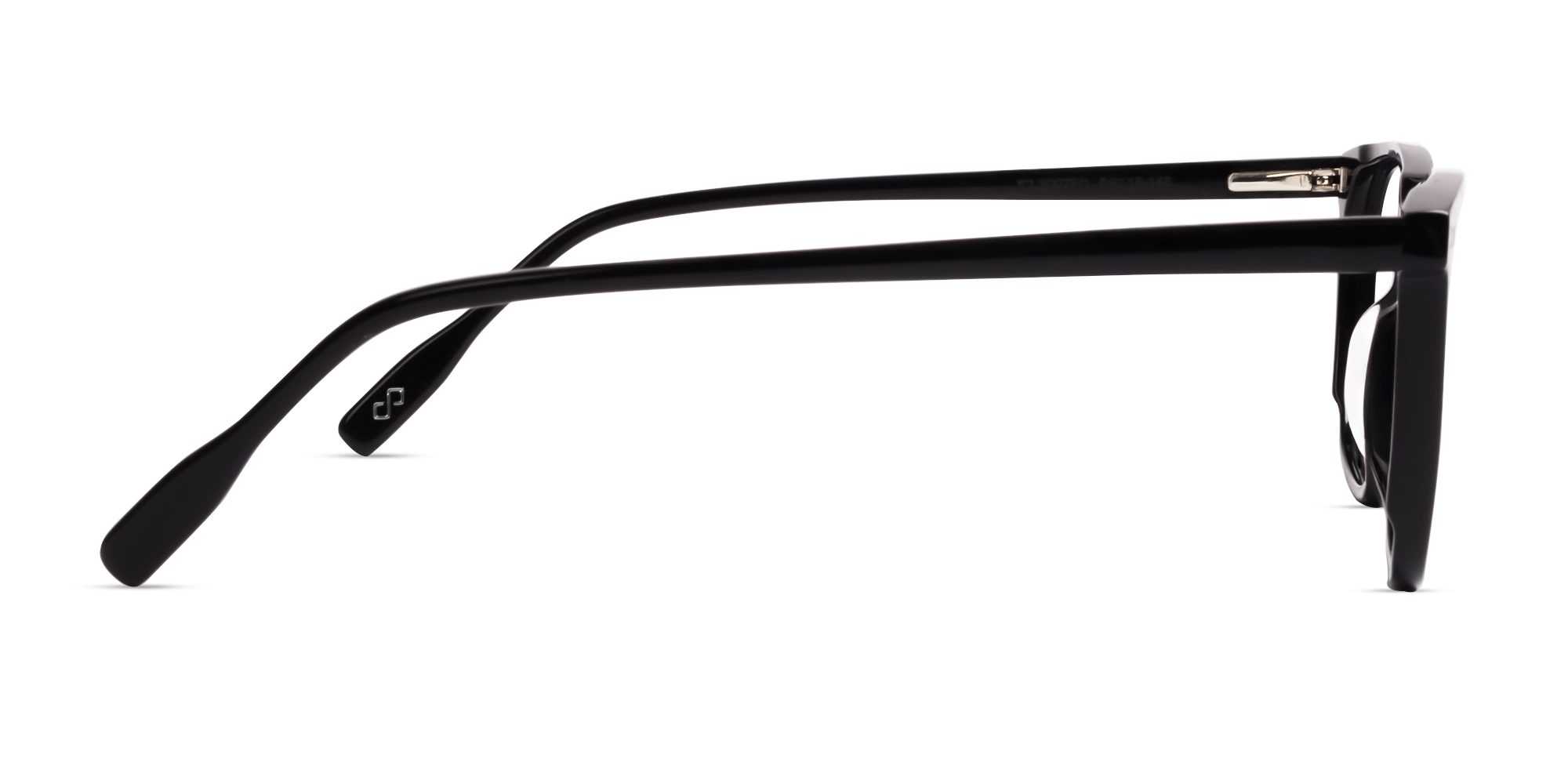 Black Square Fullrim Clip-On Glasses