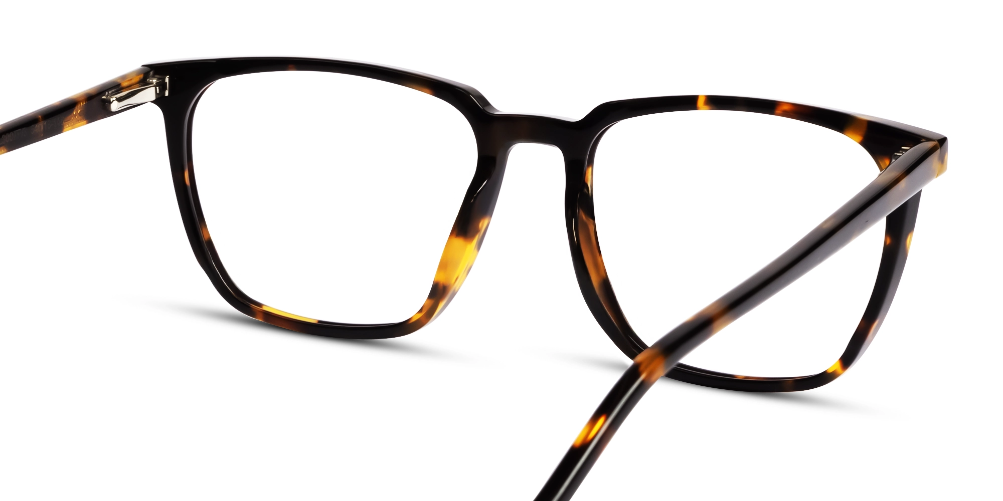 Square Tortoise Green & Yellow Clip-On Glasses
