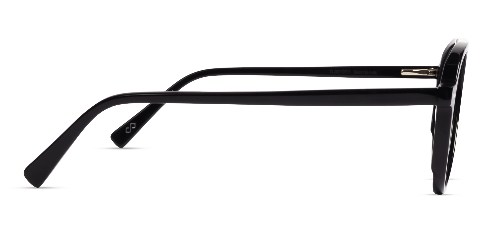 Black Pilot Double Bridge Clip-On Glasses