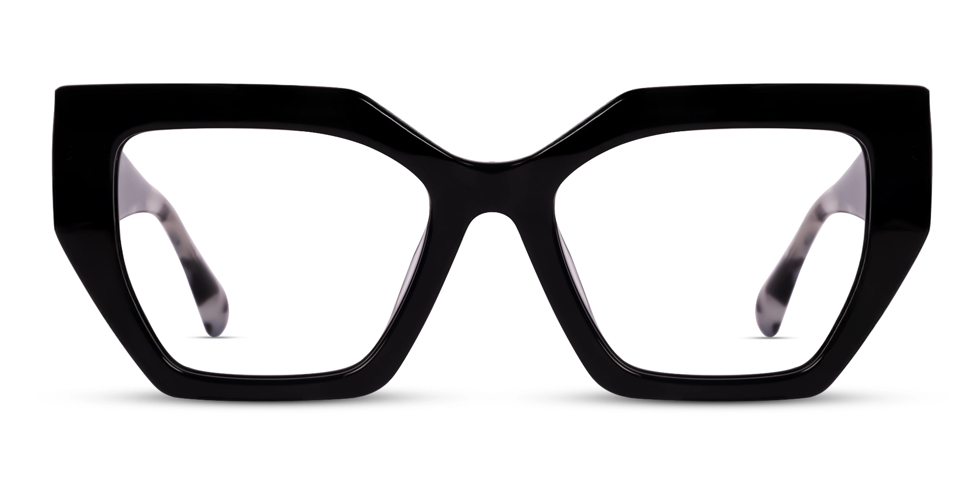 Large Black Thick Geometric Square Glasses
