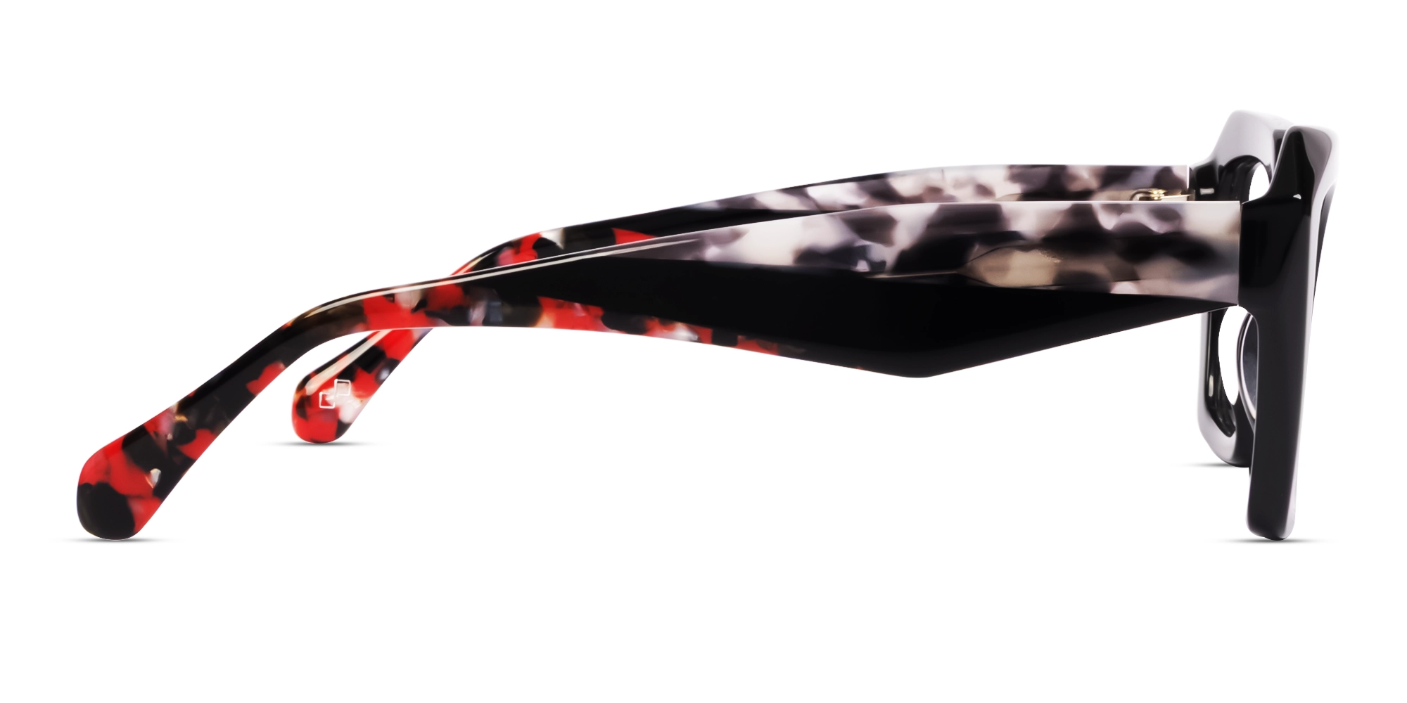 Large Black Thick Geometric Square Glasses