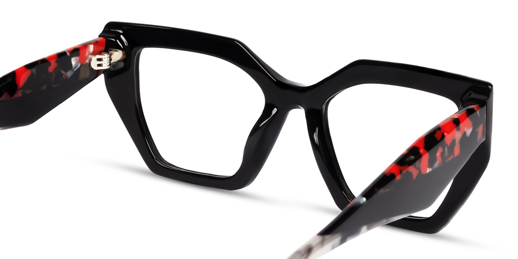 Large Black Thick Geometric Square Glasses