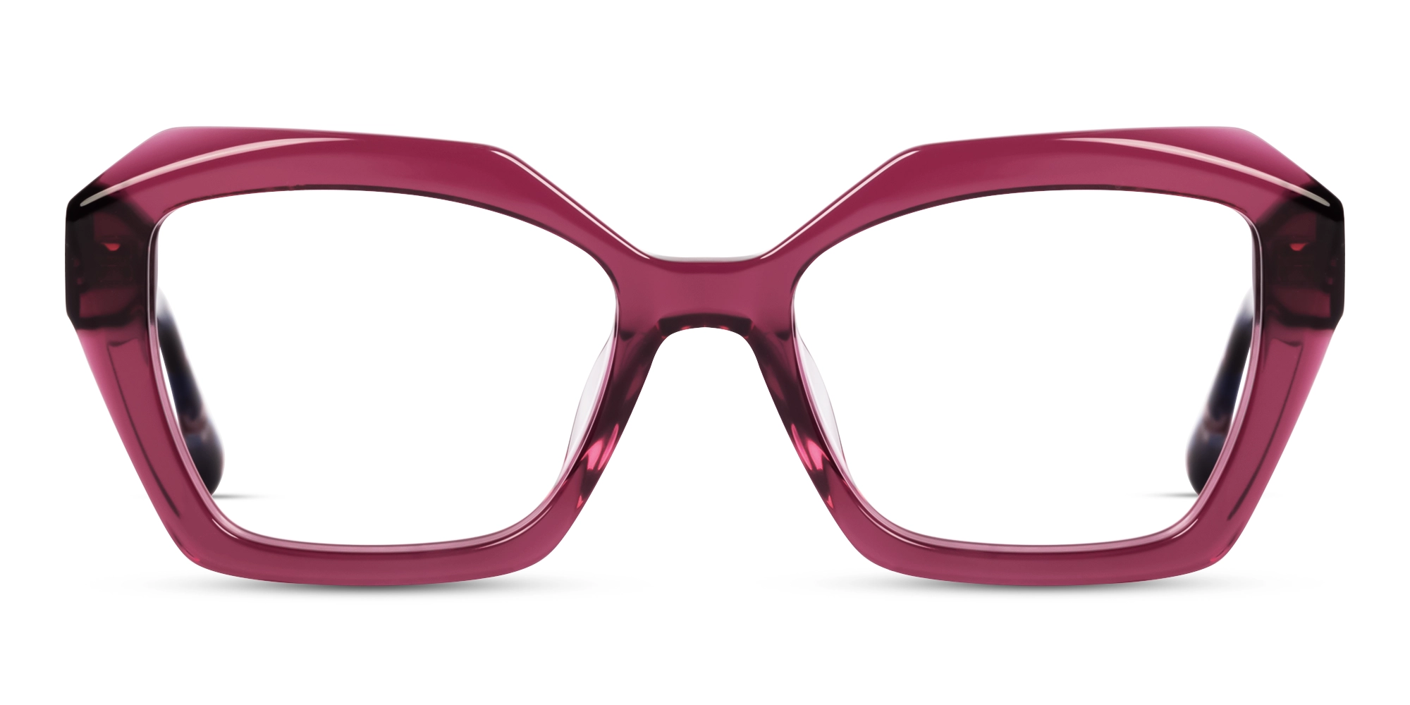 Crystal Plum Square Geometric Acetate Glasses Crystal Plum Square Geometric Acetate Glasses