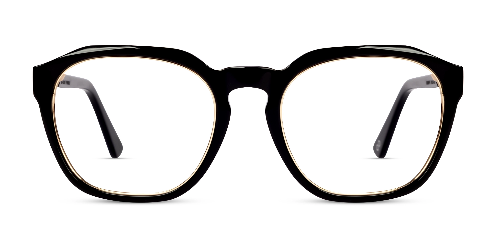 Black Square Spring Hinges Acetate Glasses-1 Black Square Spring Hinges Acetate Glasses-1