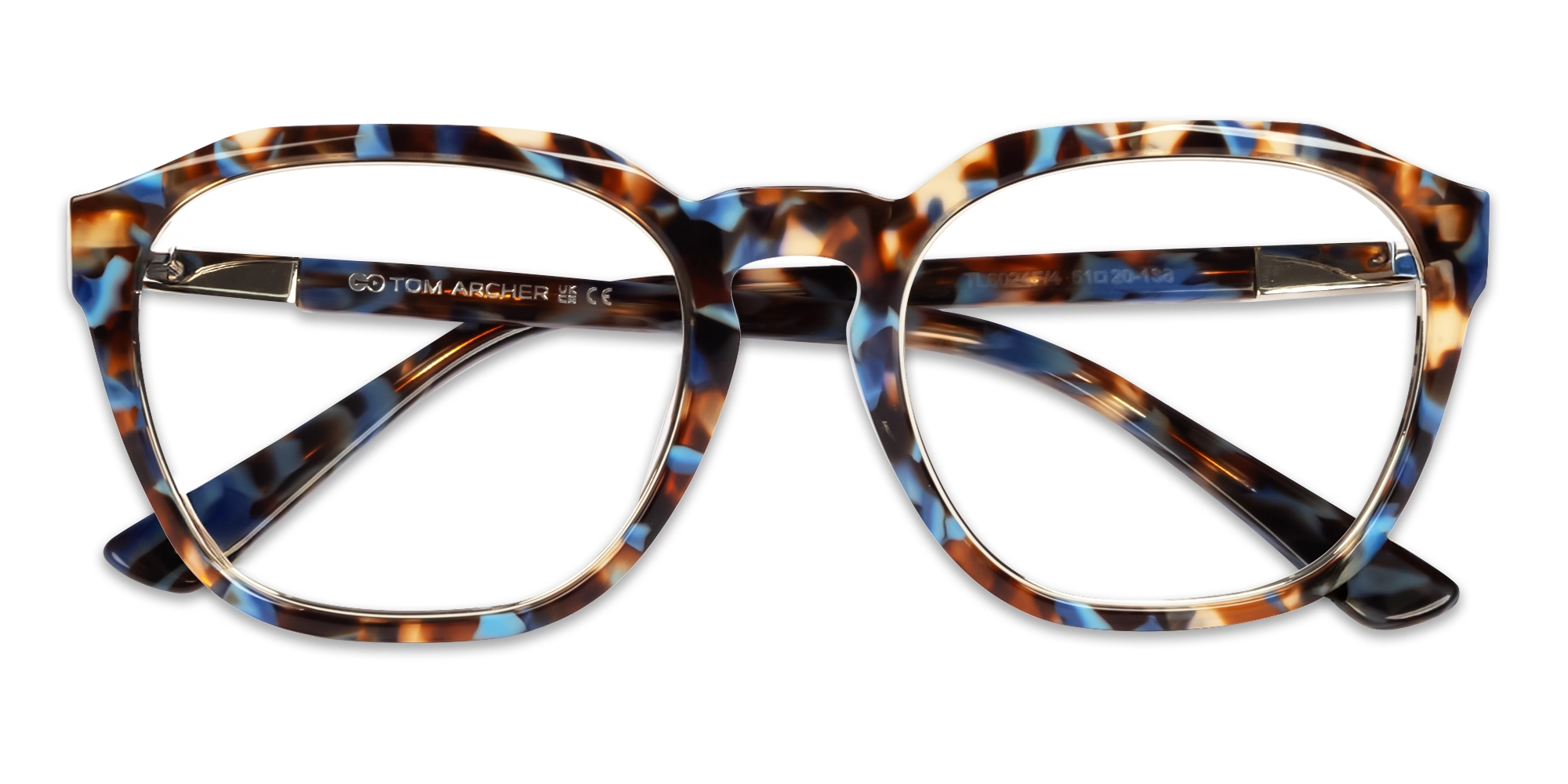 Blue Terrazo Square Fullrim Glasses-6