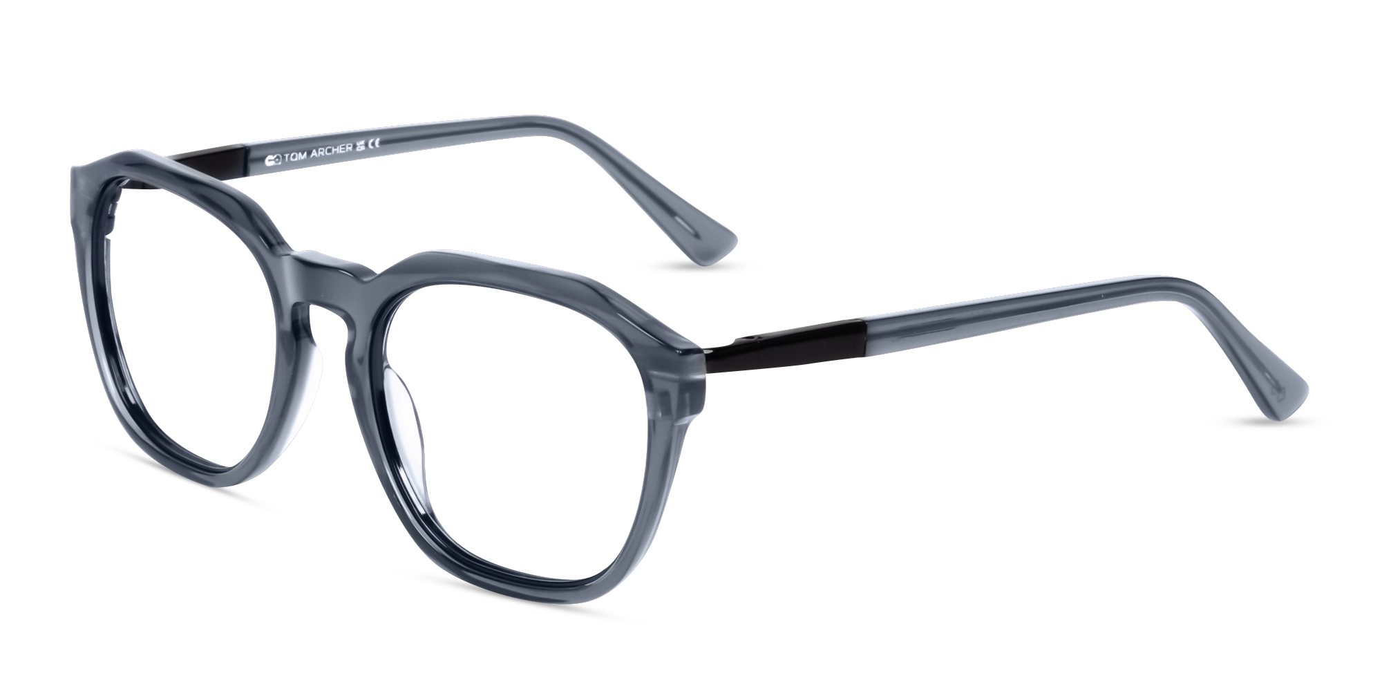 Crystal Slate Grey Spring Hinges Glasses-3 Crystal Slate Grey Spring Hinges Glasses-3