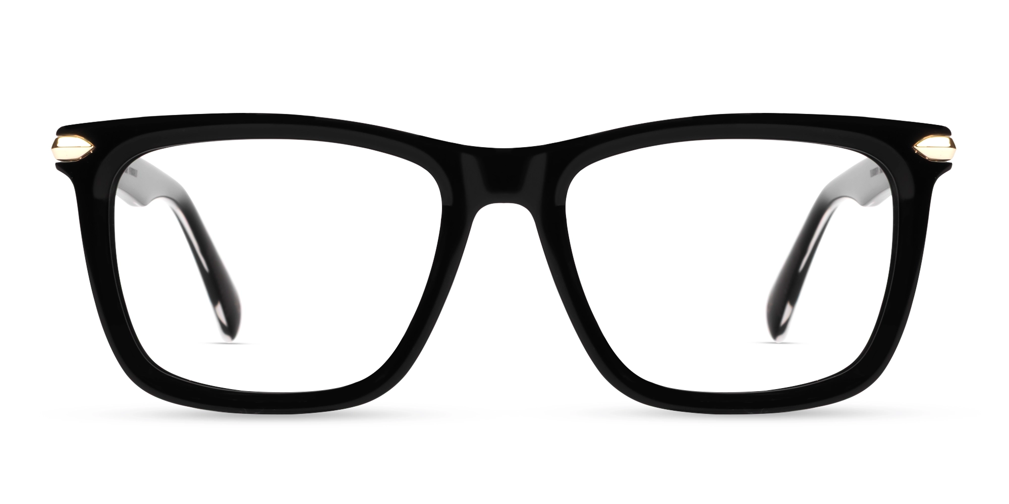 Large Black Square Fullrim Glasses-1