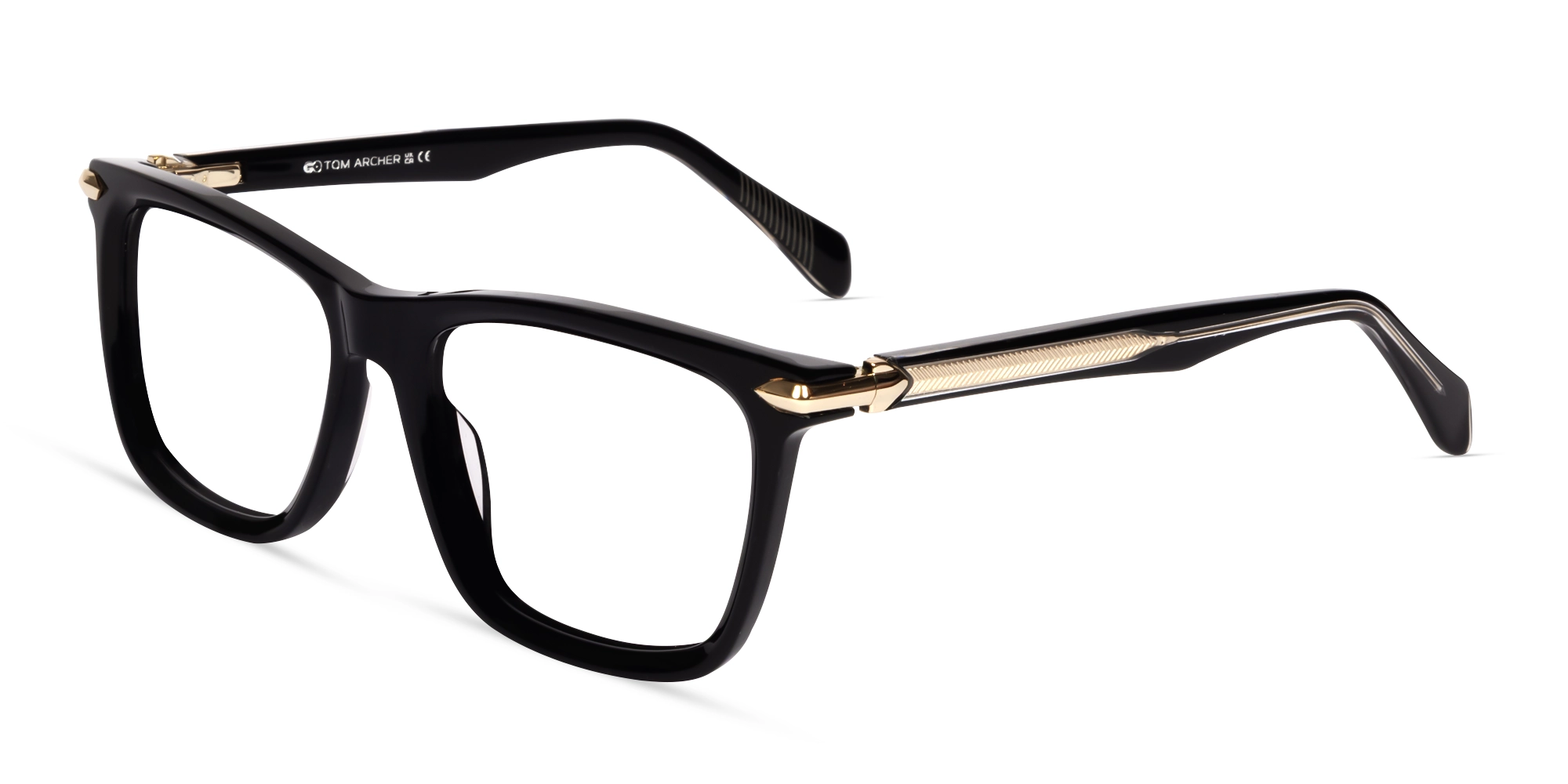 Large Black Square Fullrim Glasses-2