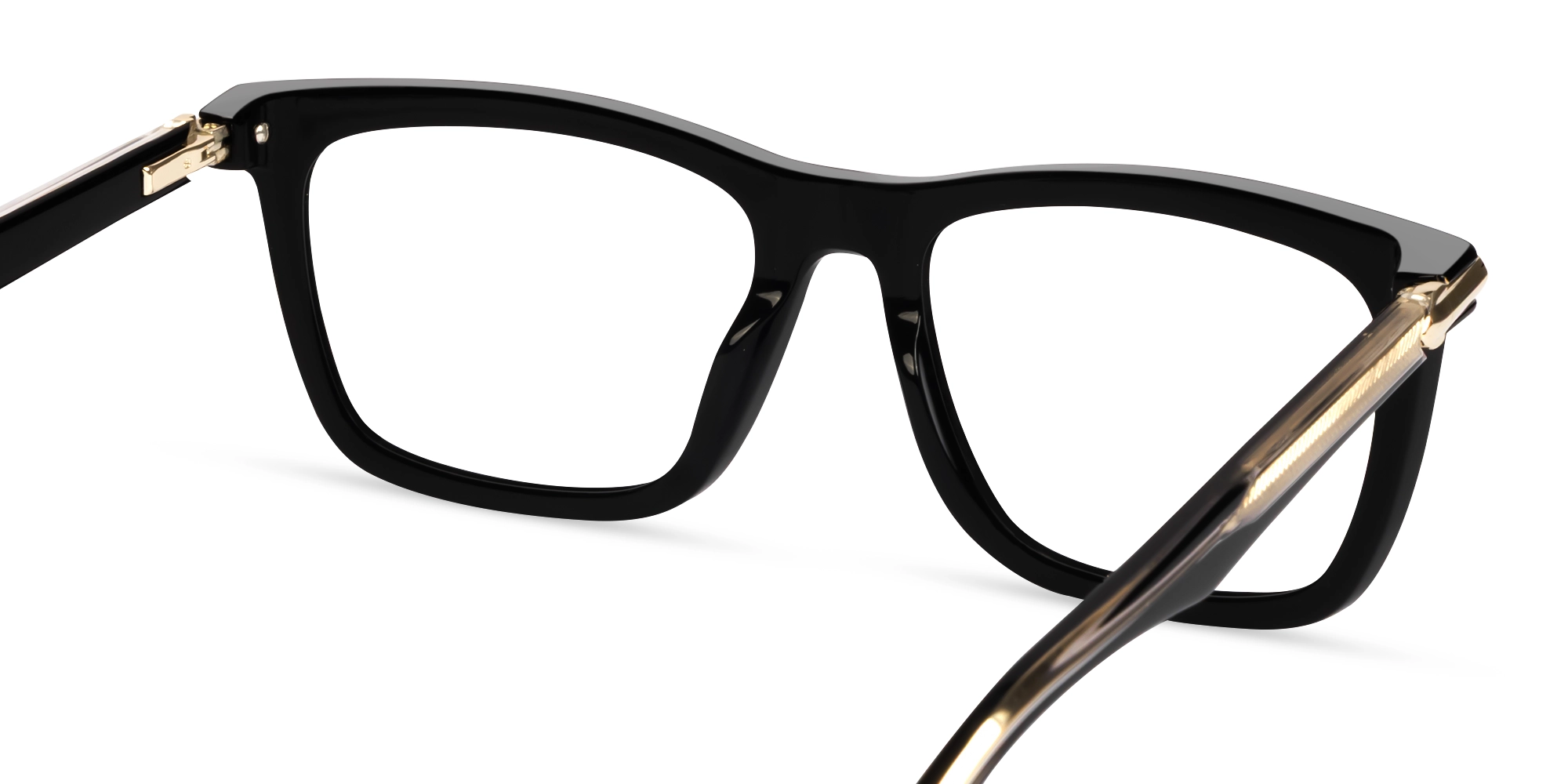 Large Black Square Fullrim Glasses-4