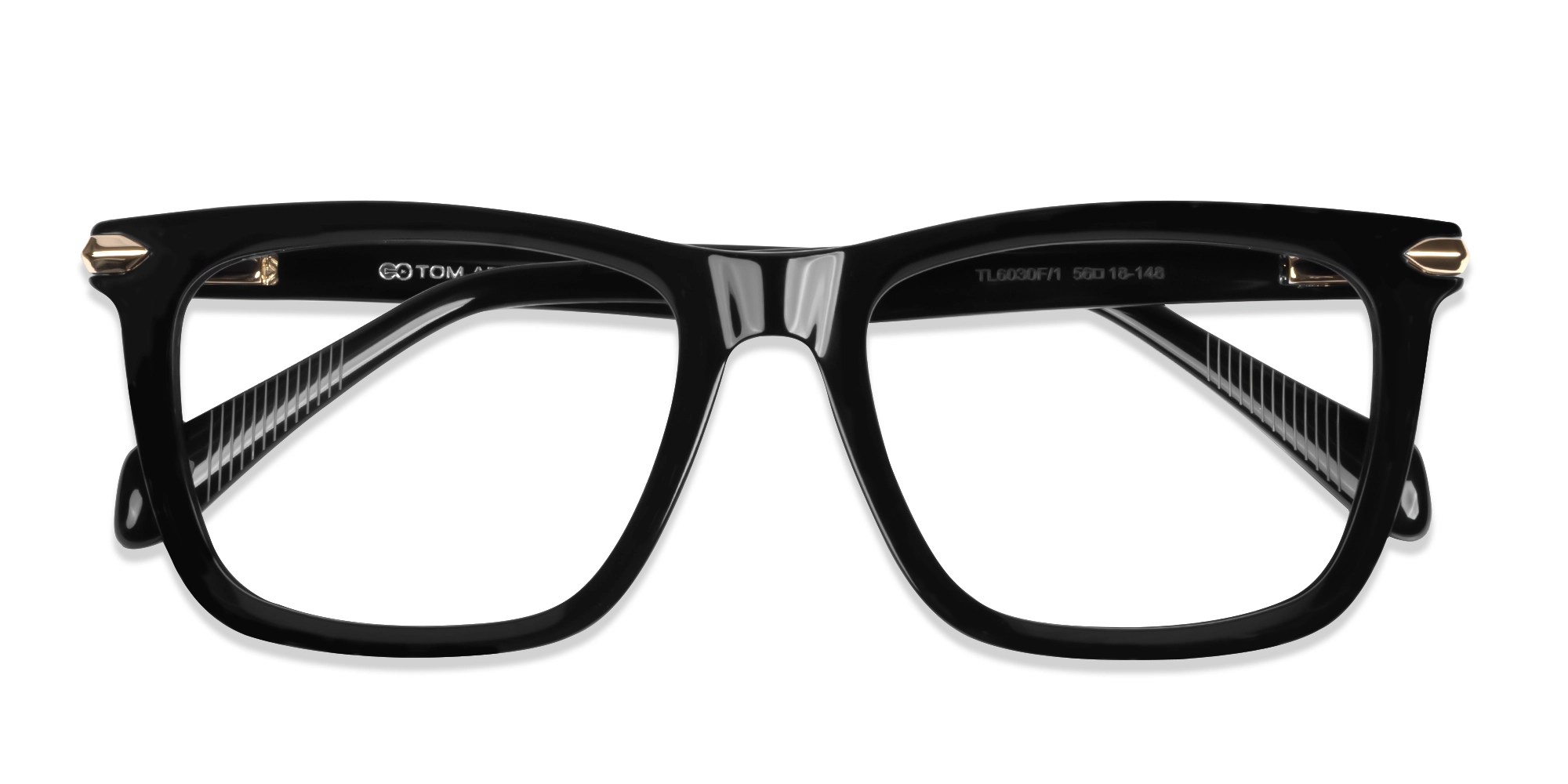 Large Black Square Fullrim Glasses-5