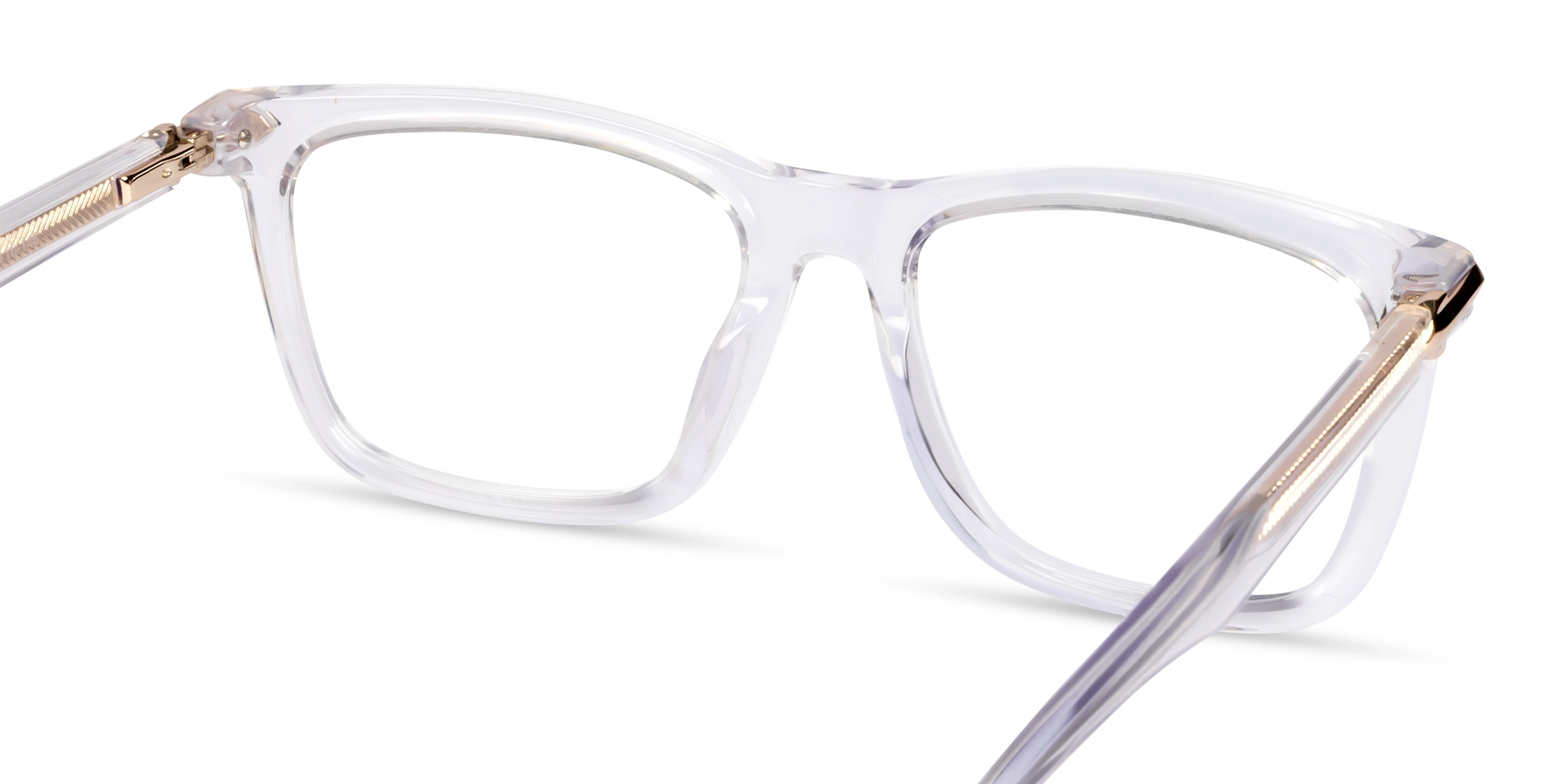 Oversized Crystal Clear Square Fullrim Glasses-4