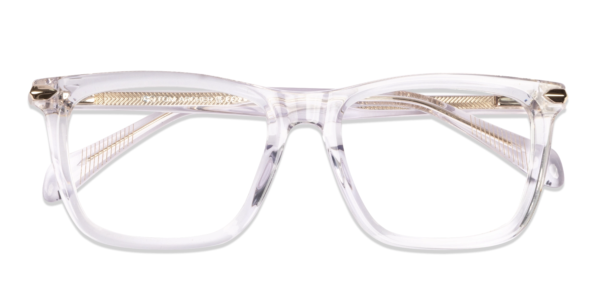 Oversized Crystal Clear Square Fullrim Glasses-5