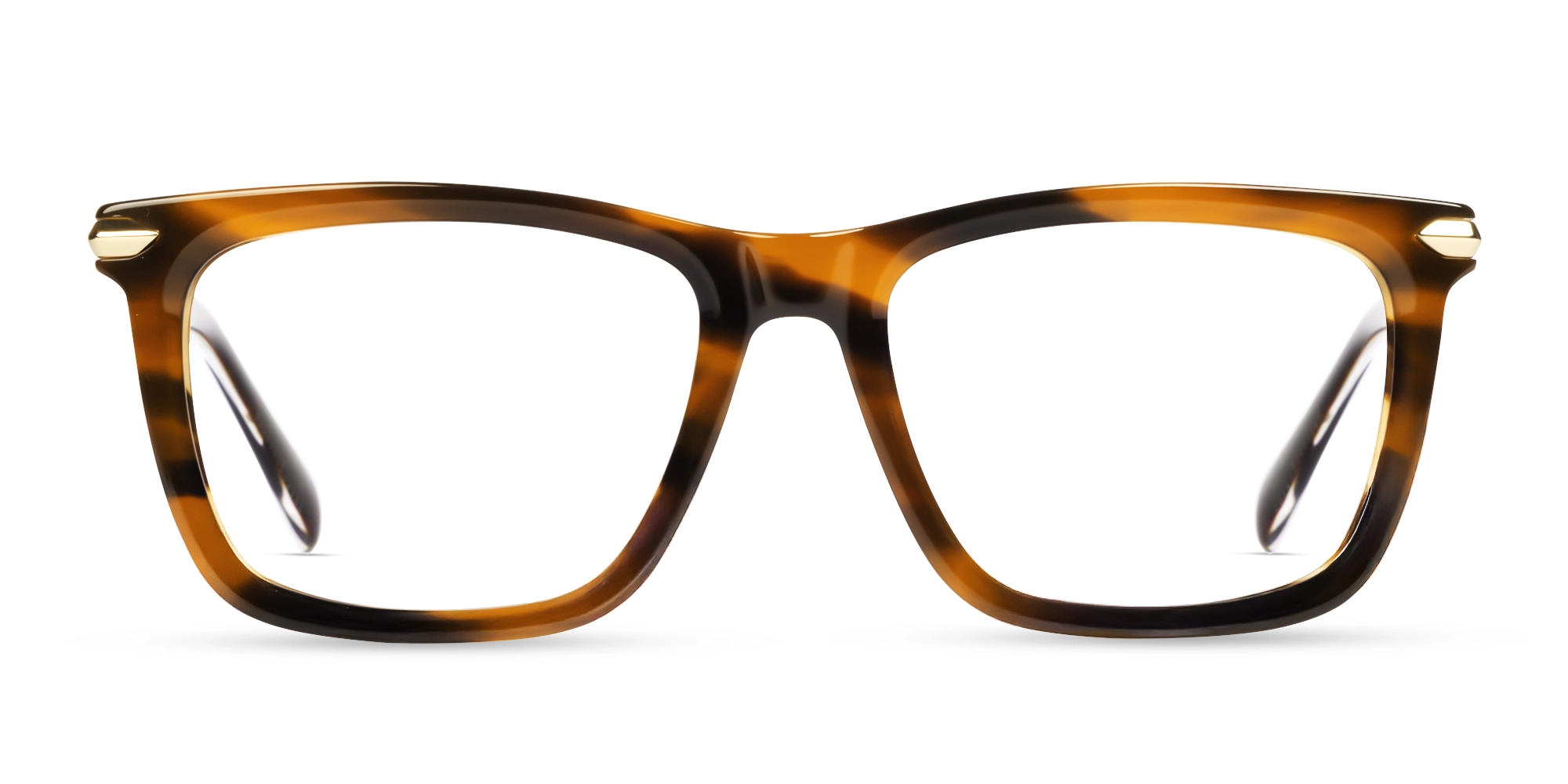 Caramel Brown Grotto Square Fullrim Glasses-1