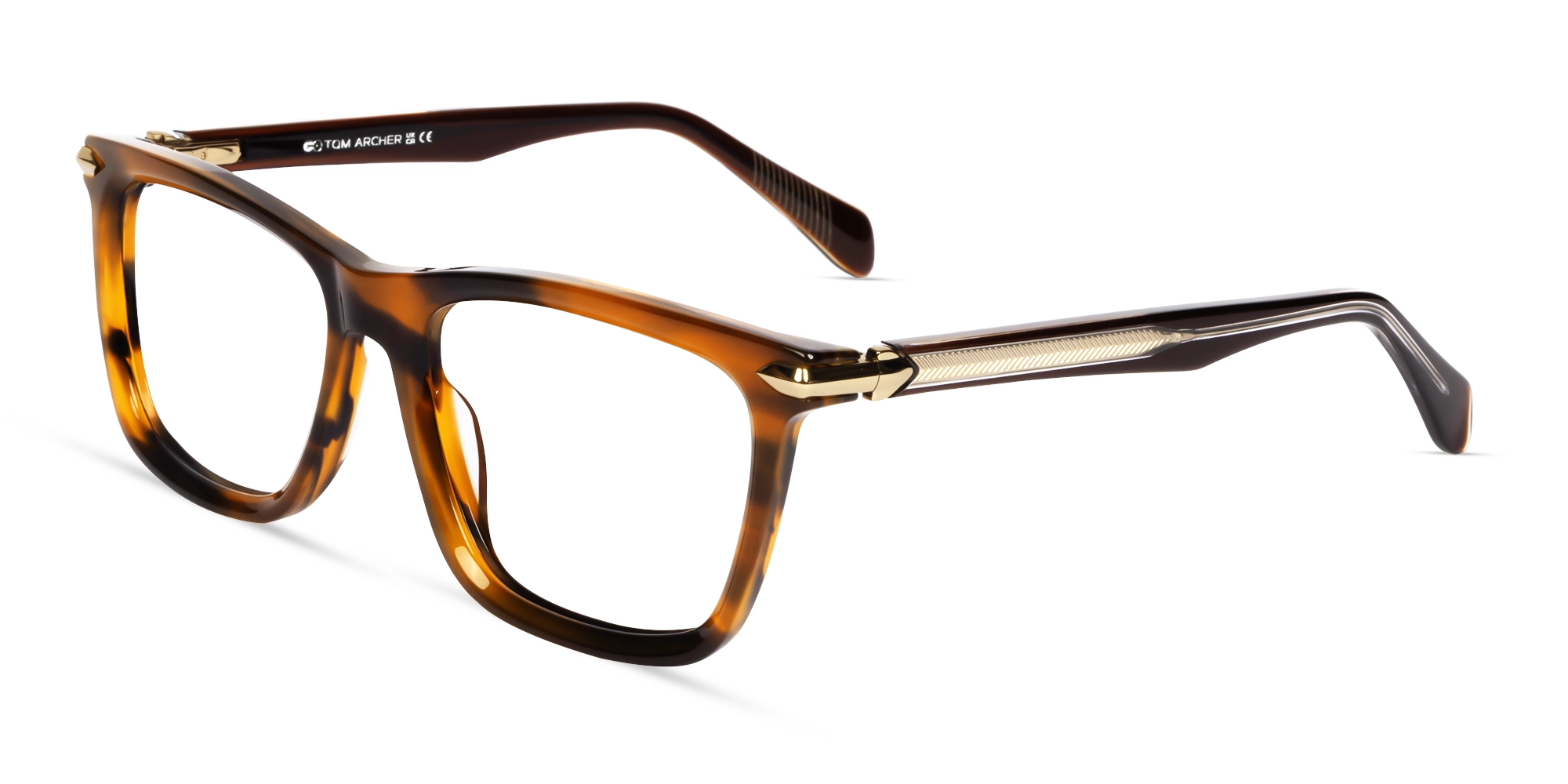 Caramel Brown Grotto Square Fullrim Glasses-2