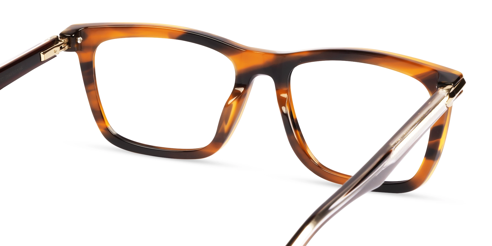 Caramel Brown Grotto Square Fullrim Glasses-4