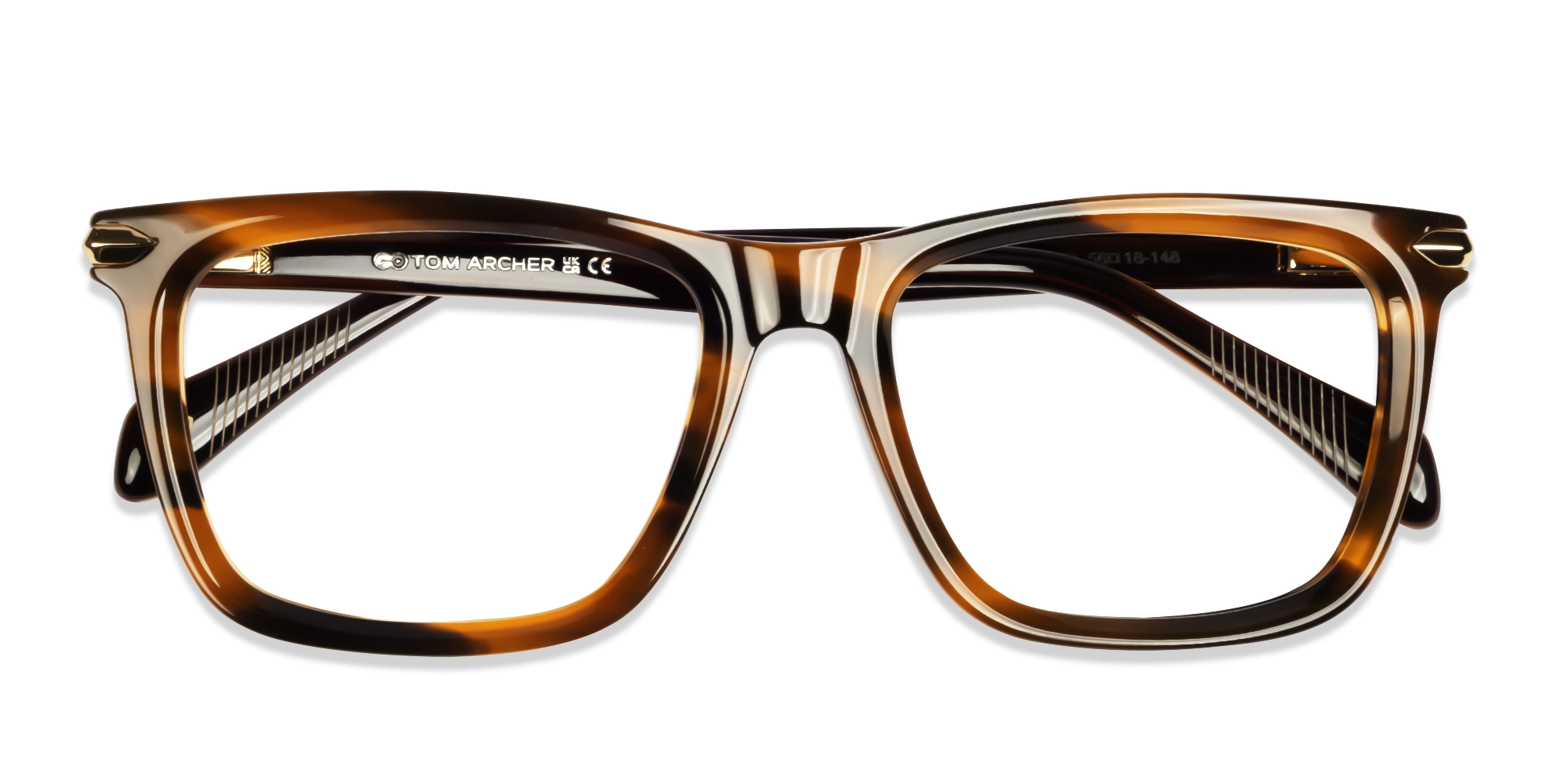 Caramel Brown Grotto Square Fullrim Glasses-5