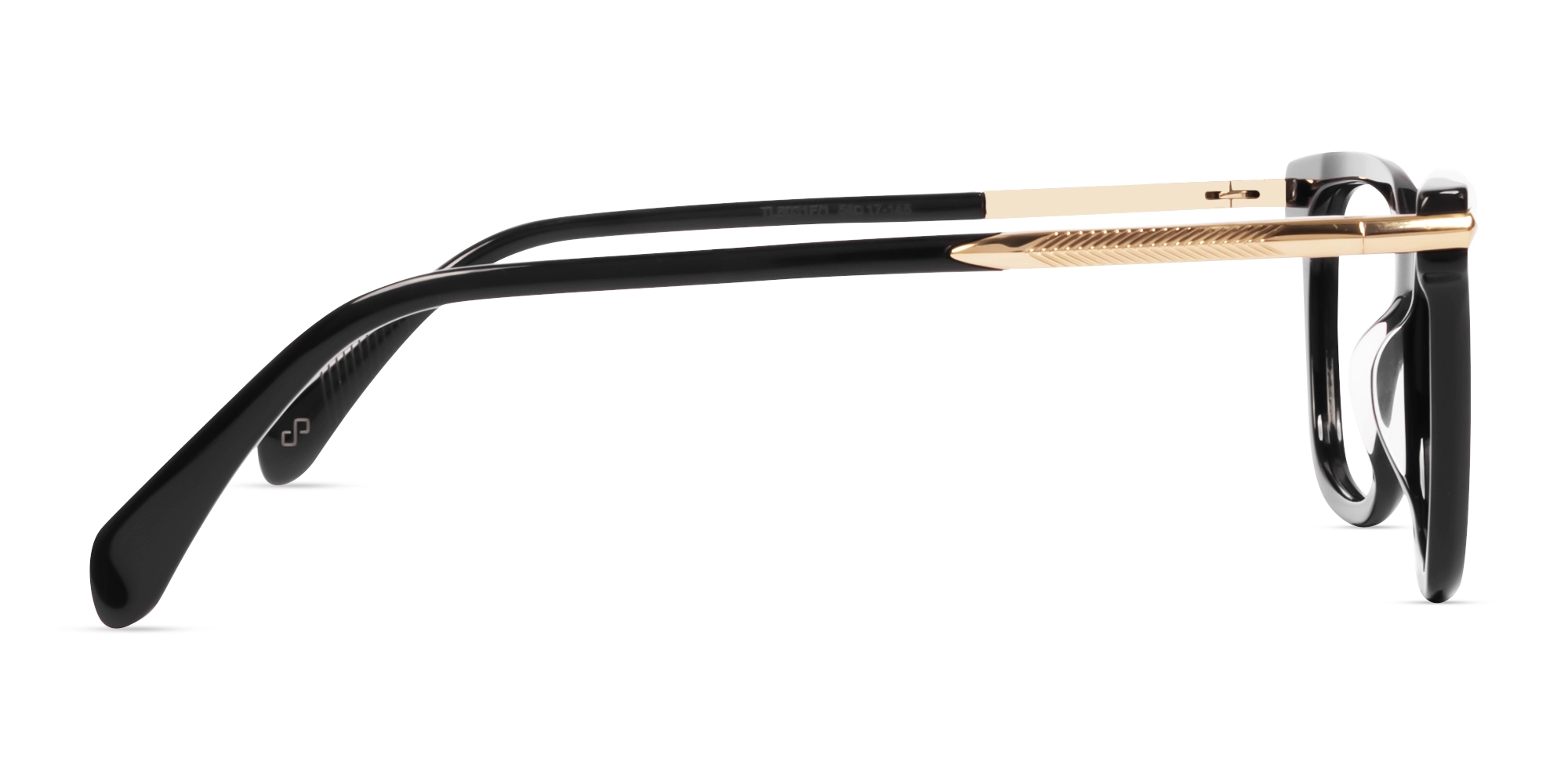 Black Square Spring Hinges Full-Rim Glasses-4