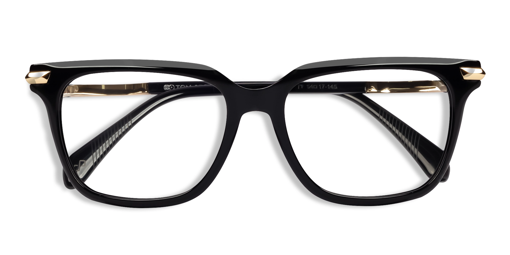 Black Square Spring Hinges Full-Rim Glasses-6