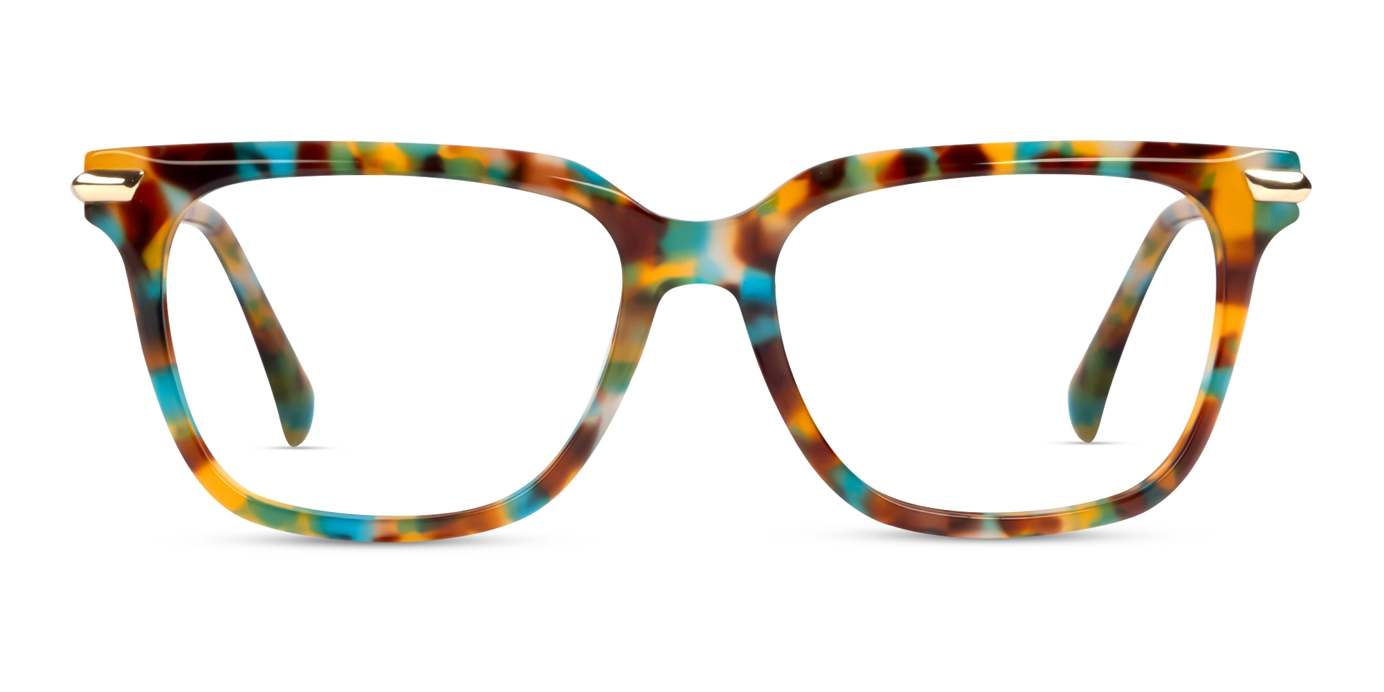 Aventurine Tortoise Square Full-Rim Glasses-1 Aventurine Tortoise Square Full-Rim Glasses-1