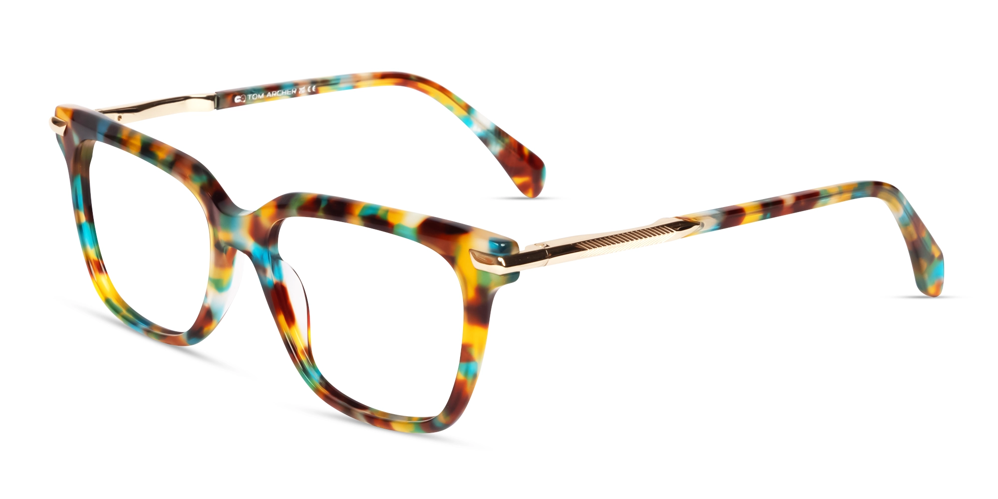 Aventurine Tortoise Square Full-Rim Glasses-3