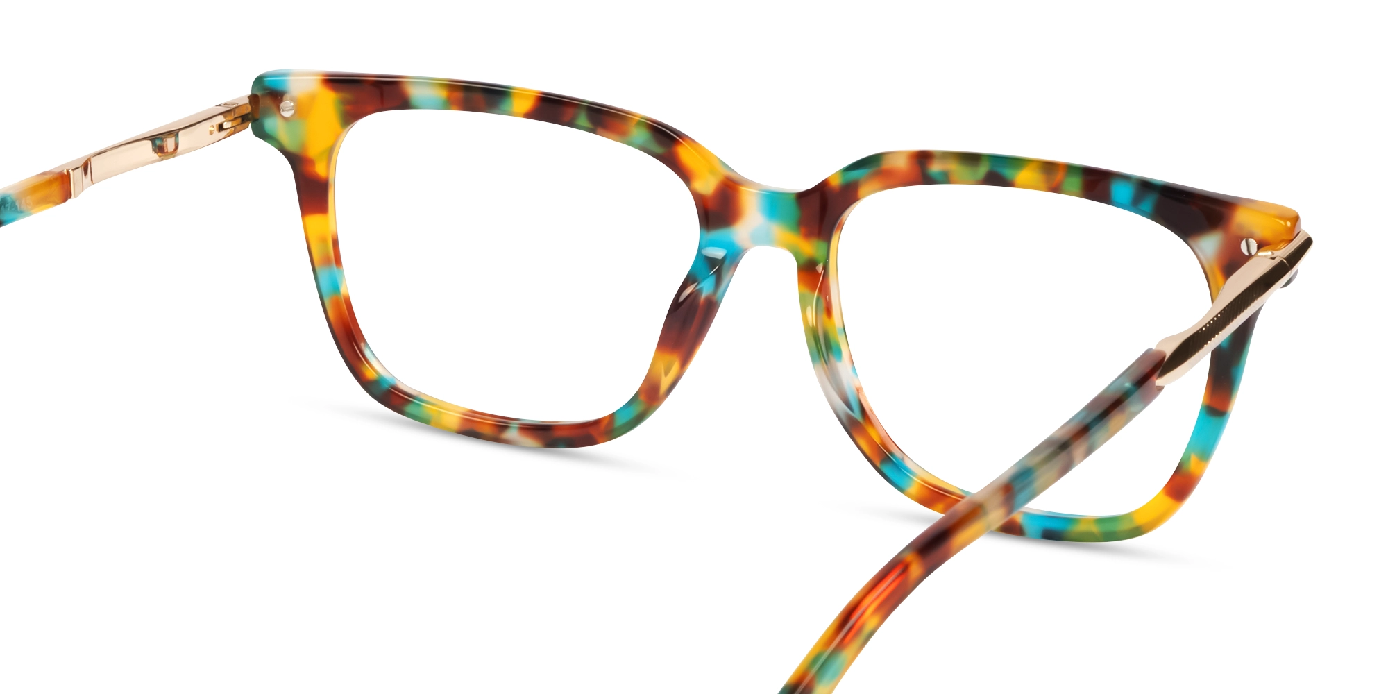 Aventurine Tortoise Square Full-Rim Glasses-5