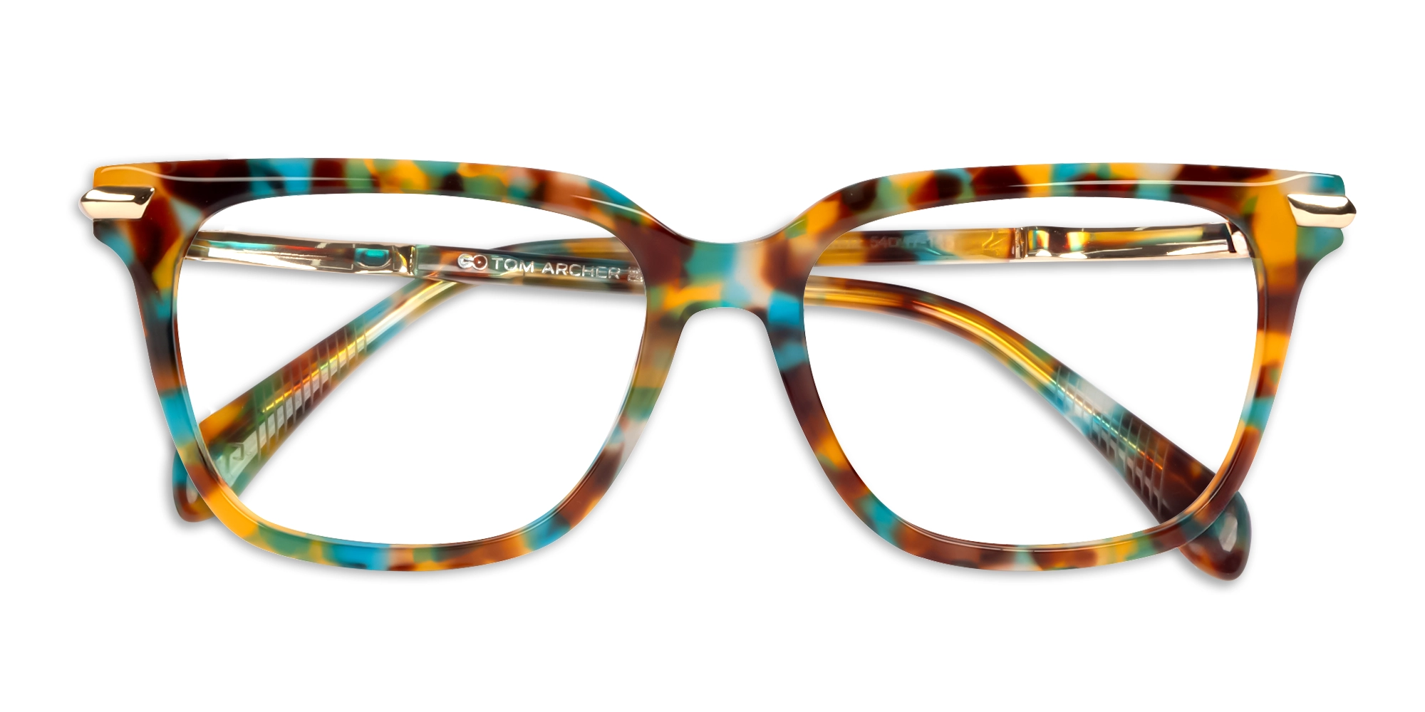 Aventurine Tortoise Square Full-Rim Glasses-6