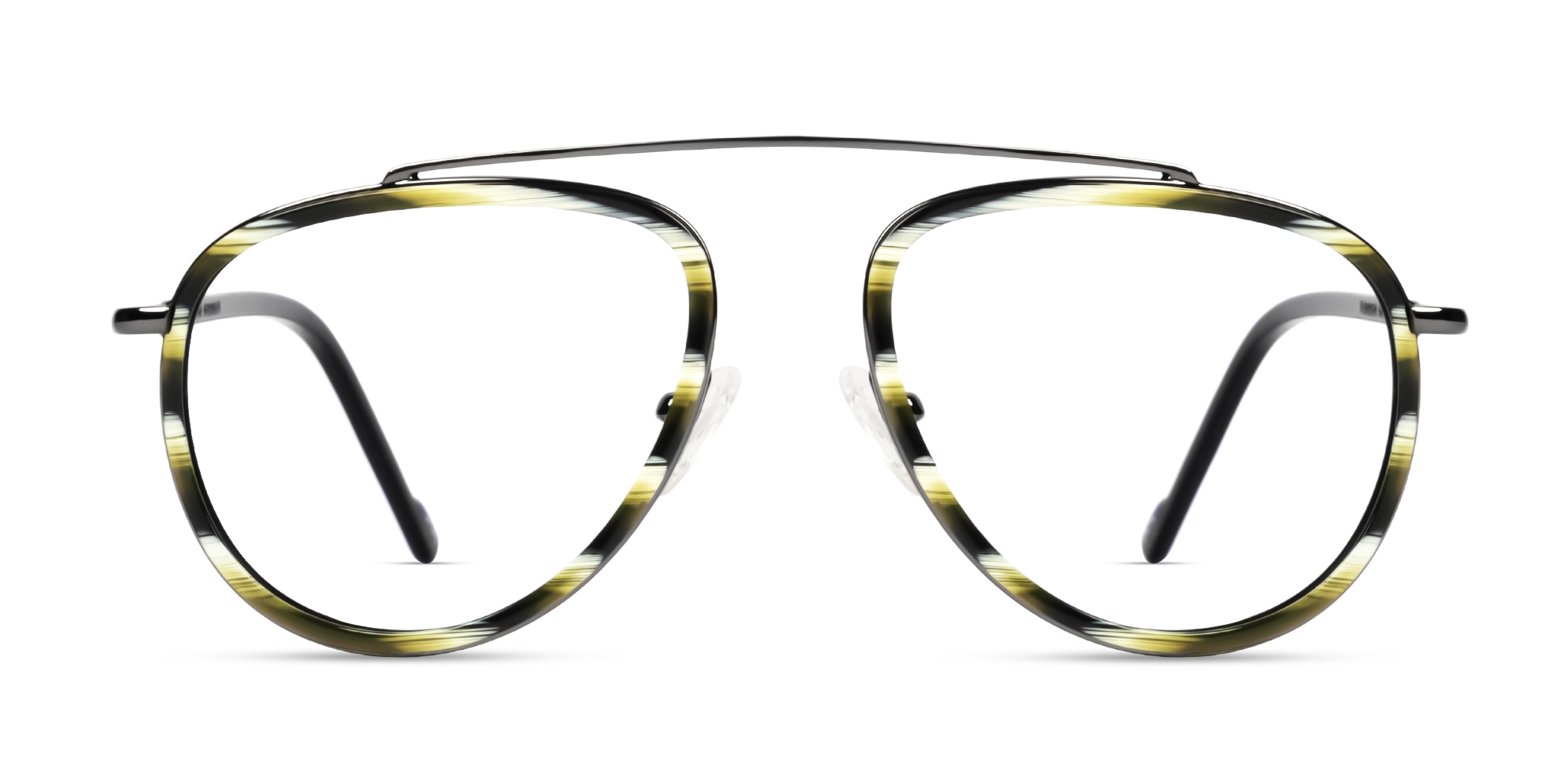Green Grotto Pilot Fullrim Glasses With Nose Pad Green Grotto Pilot Fullrim Glasses With Nose Pad