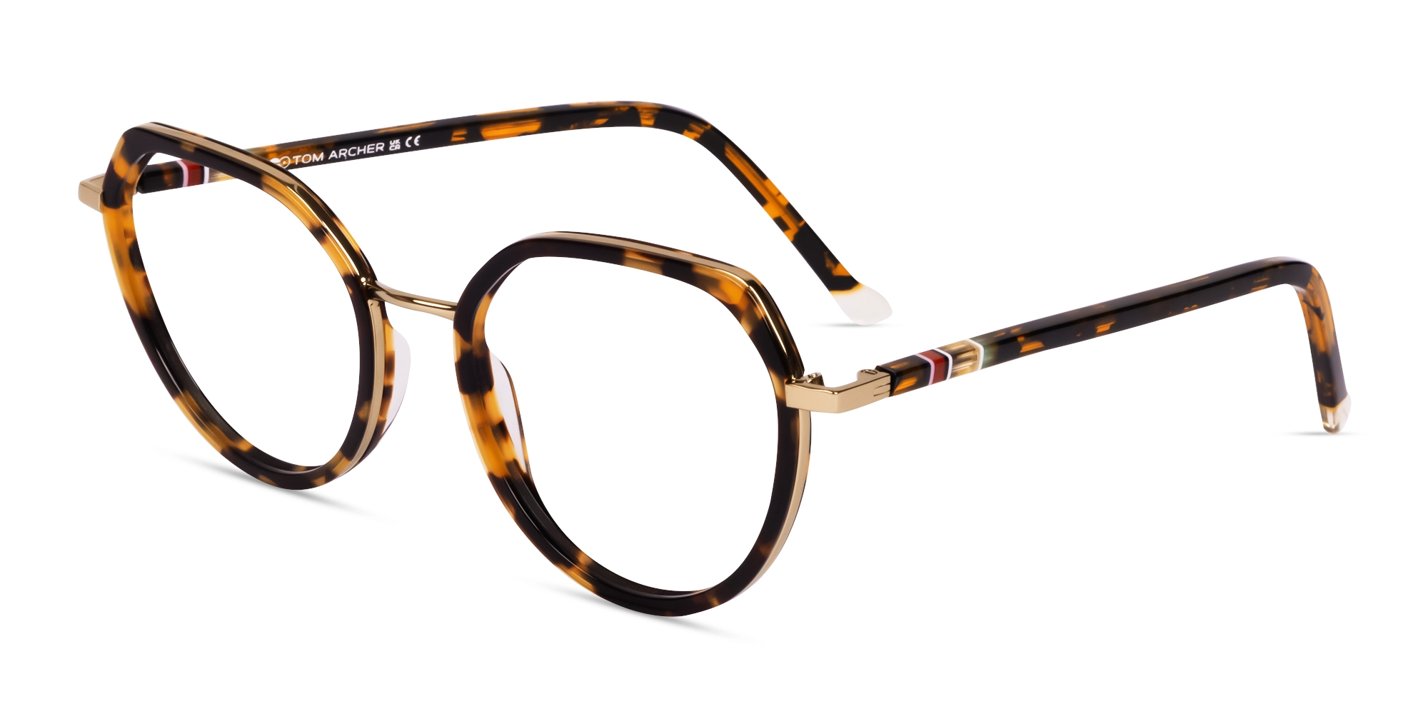 Havana Tortoise Geometric Full-Rim Glasses-3