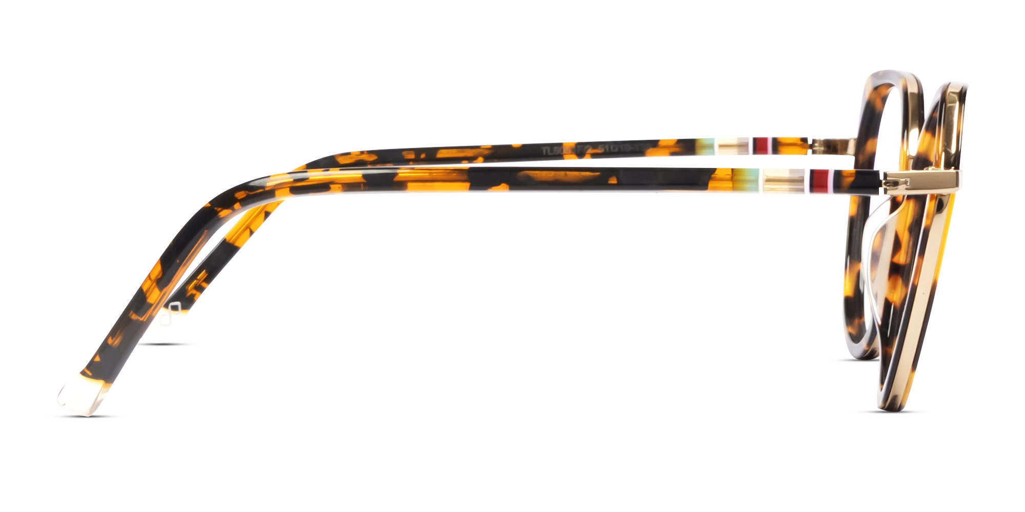 Havana Tortoise Geometric Full-Rim Glasses-4