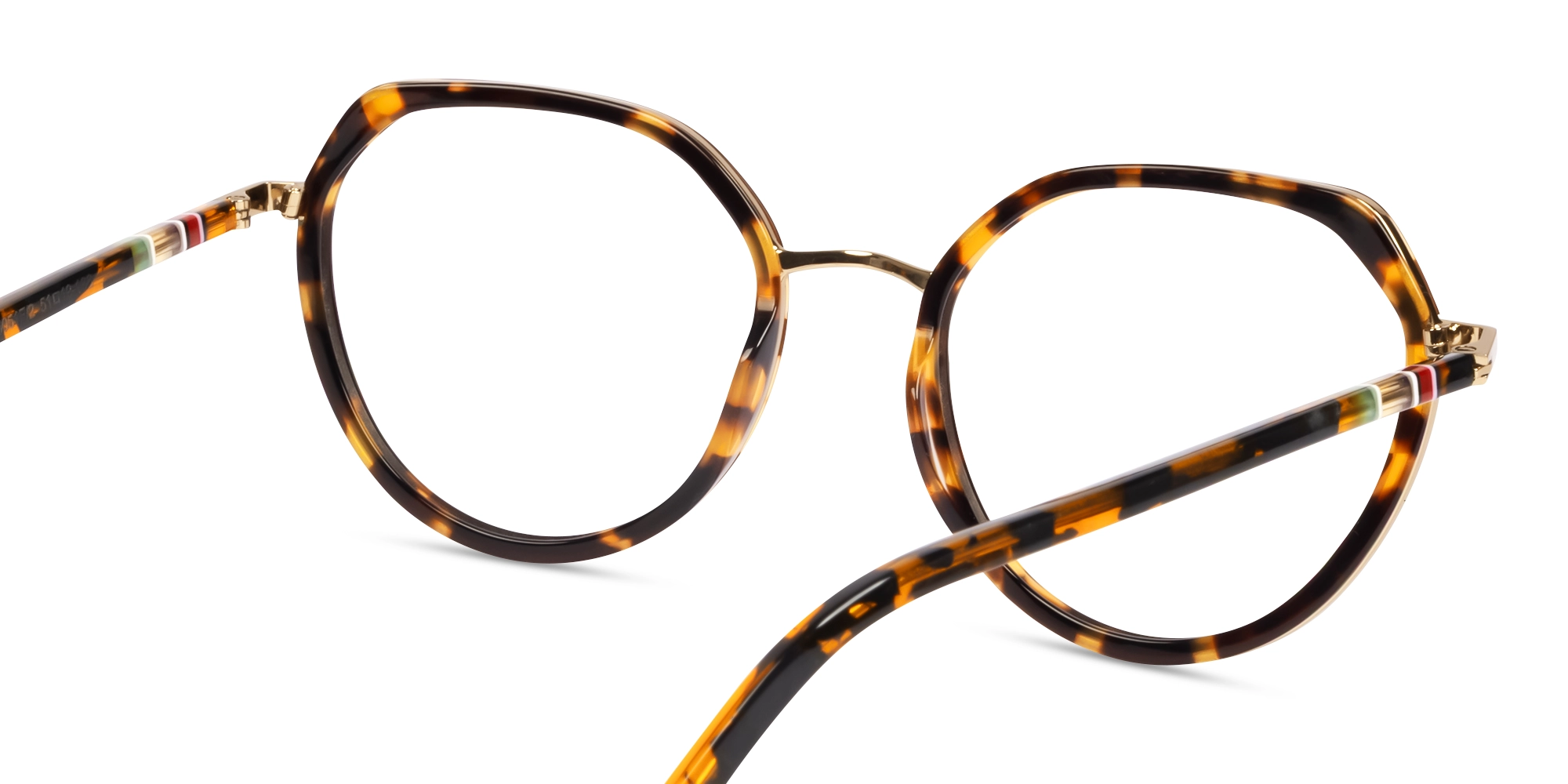 Havana Tortoise Geometric Full-Rim Glasses-5