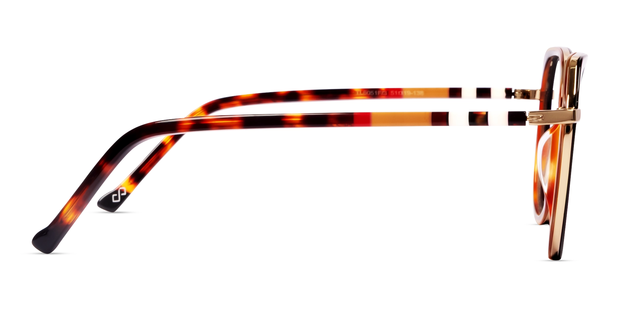 Black & Gold Geometric Glasses For Men & Women-4