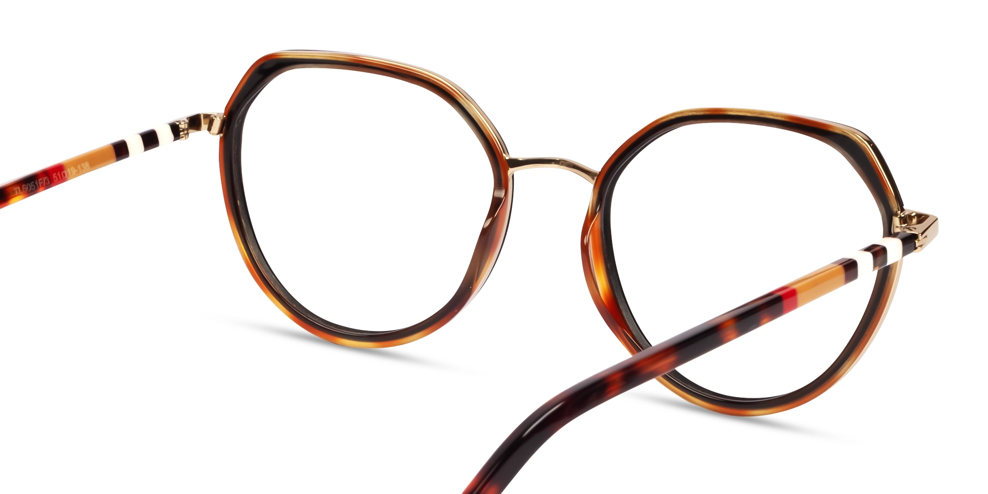 Black & Gold Geometric Glasses For Men & Women-5