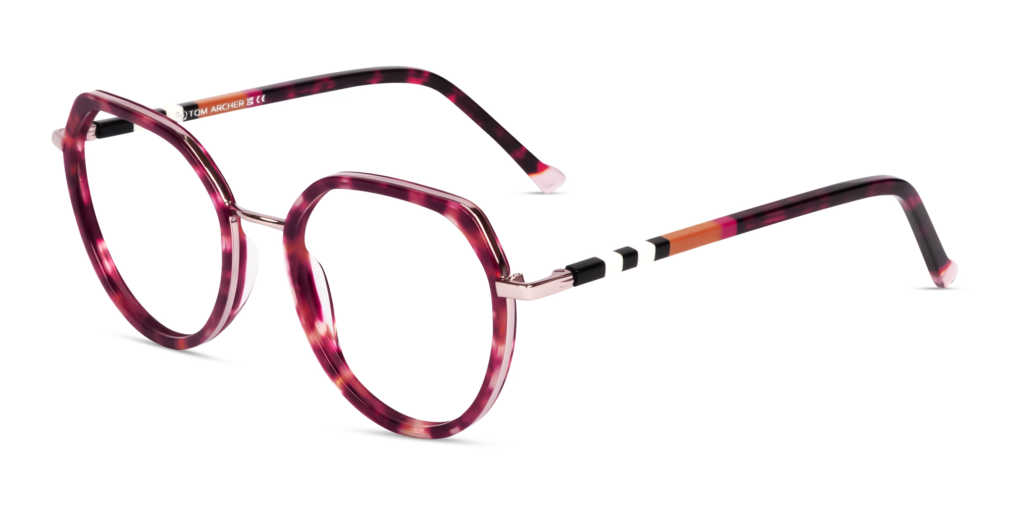 Pink Tortoise Geometric Glasses For Women-3