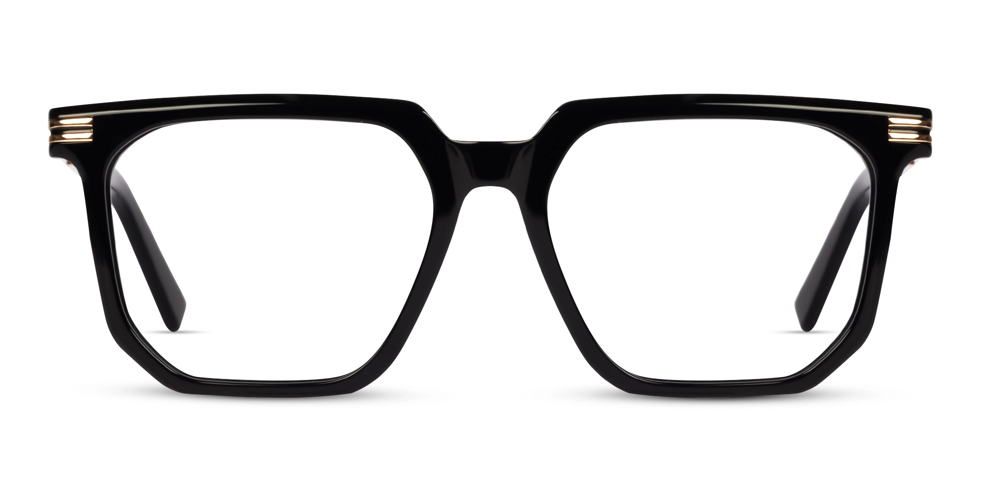 Black Square Geometric Full-Rim Glasses-1 Black Square Geometric Full-Rim Glasses-1