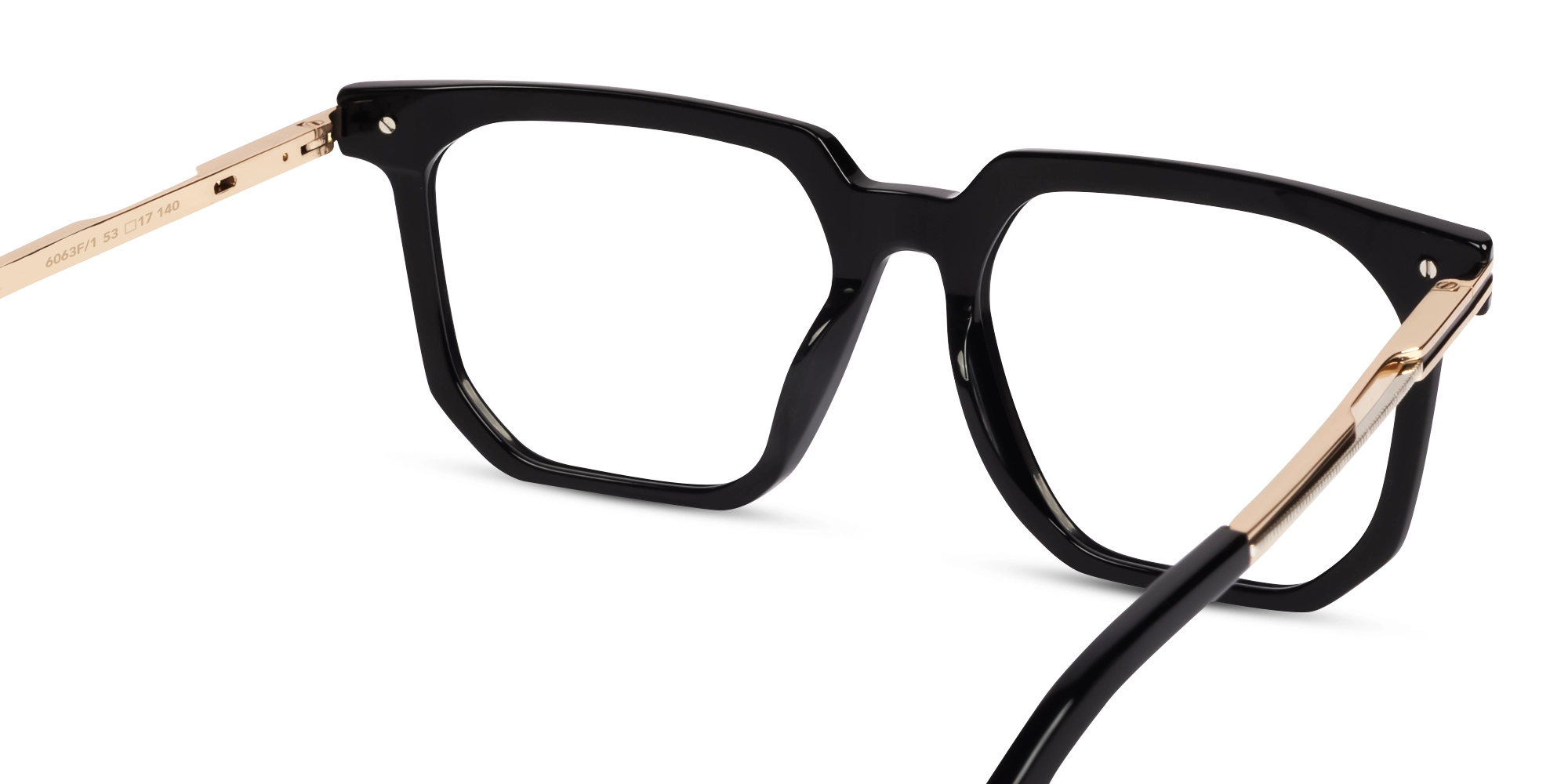 Black Square Geometric Full-Rim Glasses-5