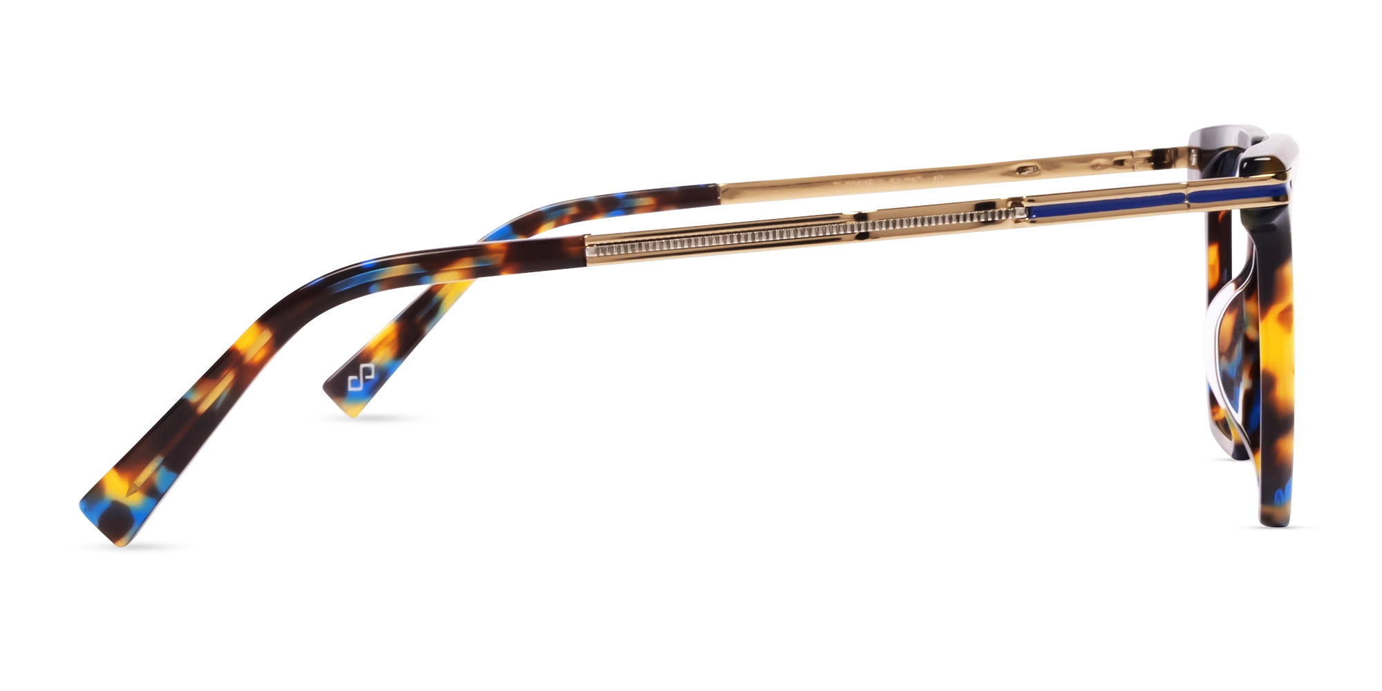 Midnight Tortoise Square Geometric Full-Rim Glasses-4