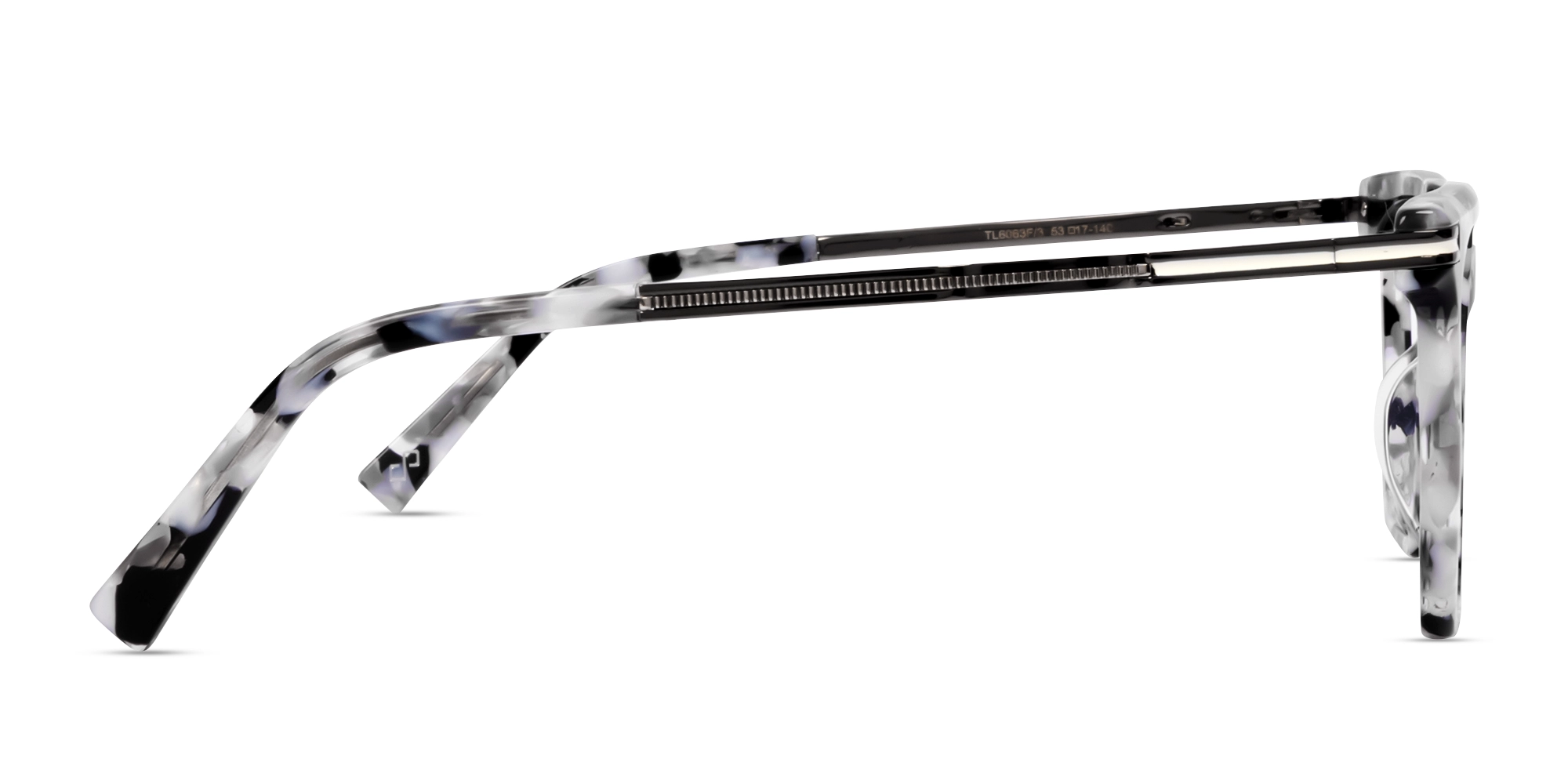 White Terrazzo square Geometric Full-Rim Glasses-4