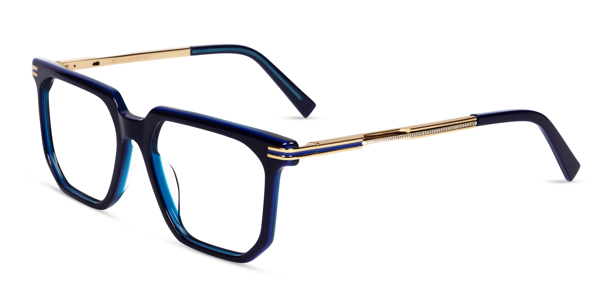 Royal Blue Square Geometric Full-Rim Glasses-3 Royal Blue Square Geometric Full-Rim Glasses-3