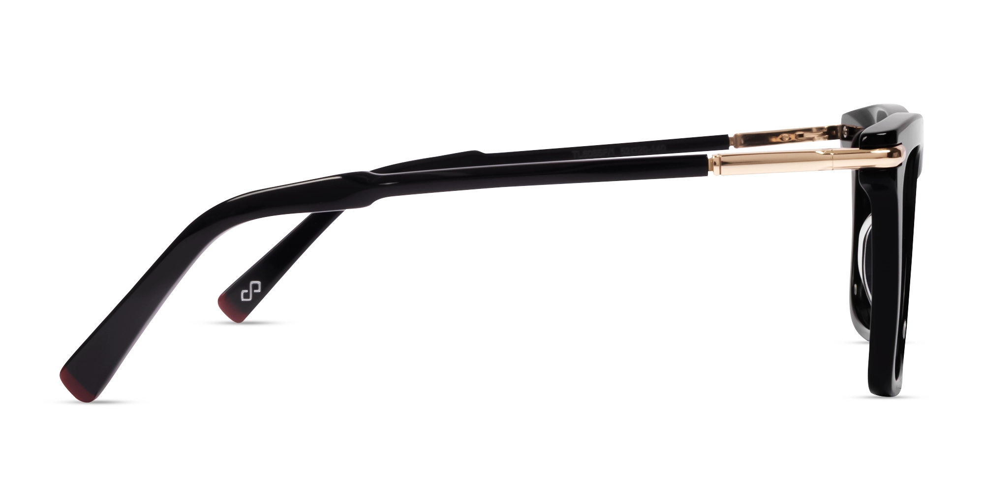 Black Square Full-Rim Keyhole Bridge Glasses-4