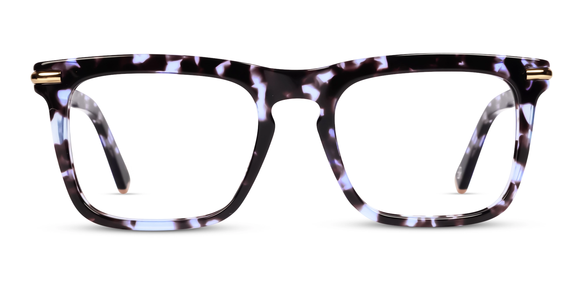 Brown Marble Spring Hinge Keyhole Bridge Glasses-1