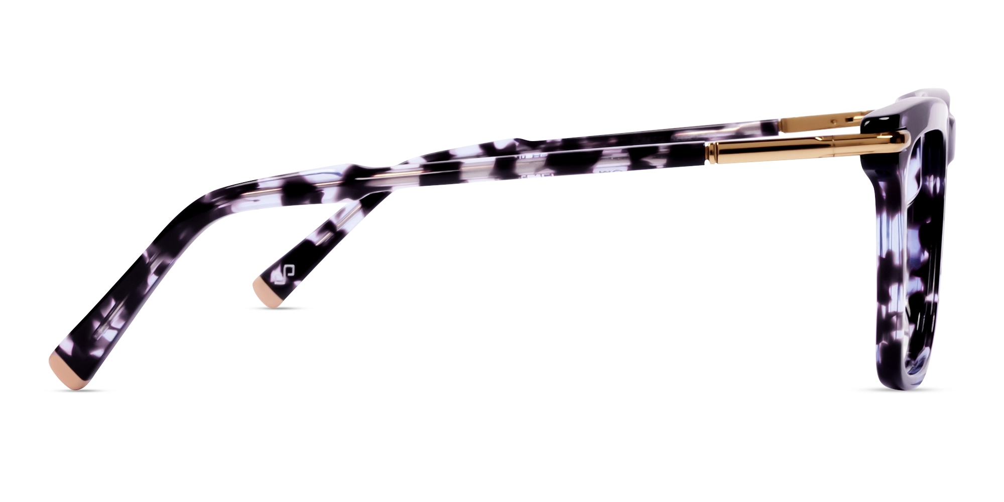 Brown Marble Spring Hinge Keyhole Bridge Glasses-4