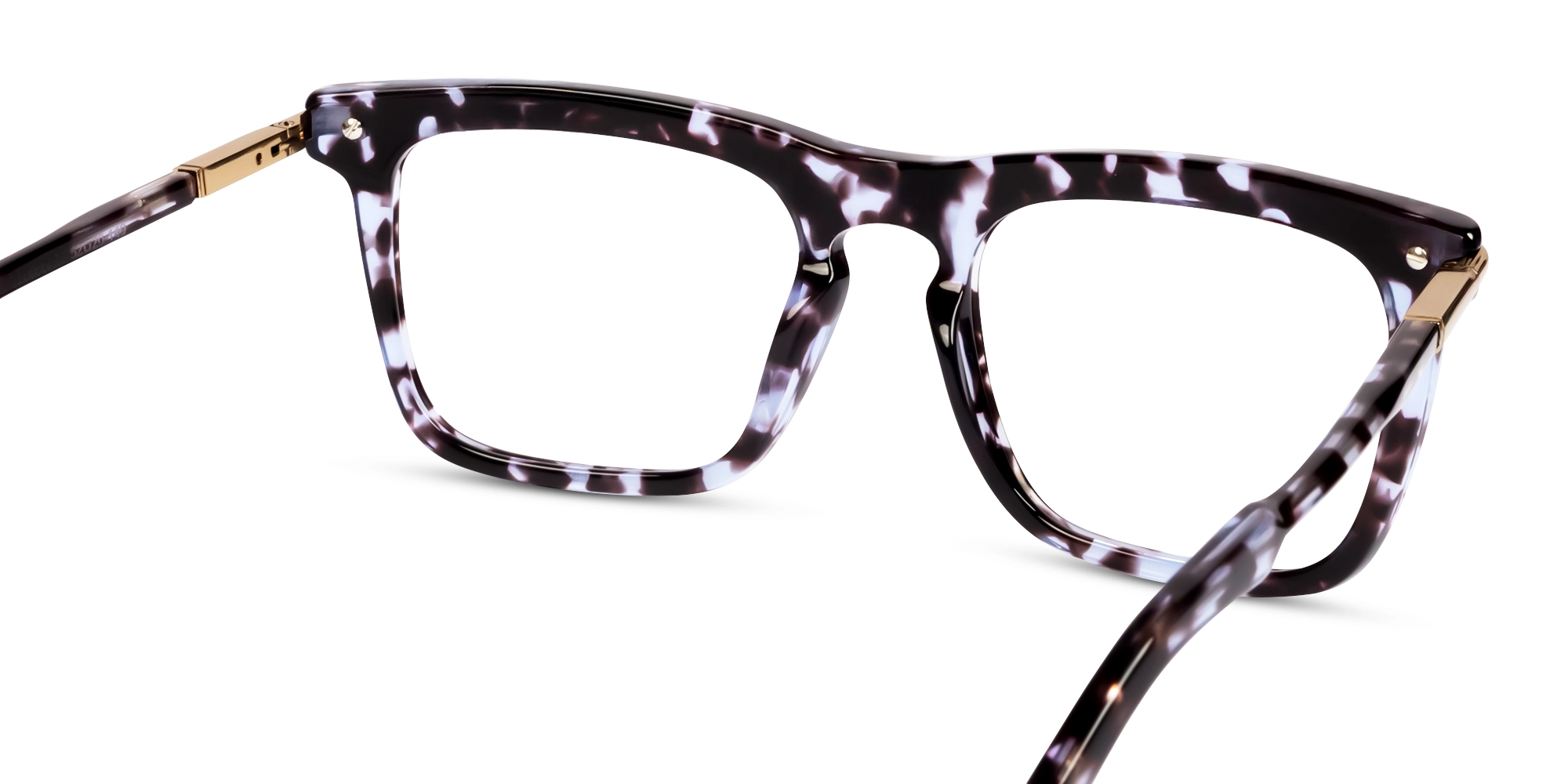 Brown Marble Spring Hinge Keyhole Bridge Glasses-5