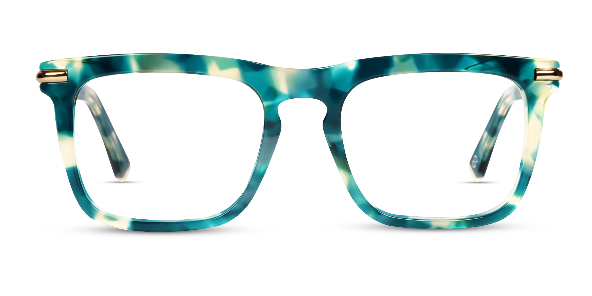 Acetate Green Marble Square Glasses-1