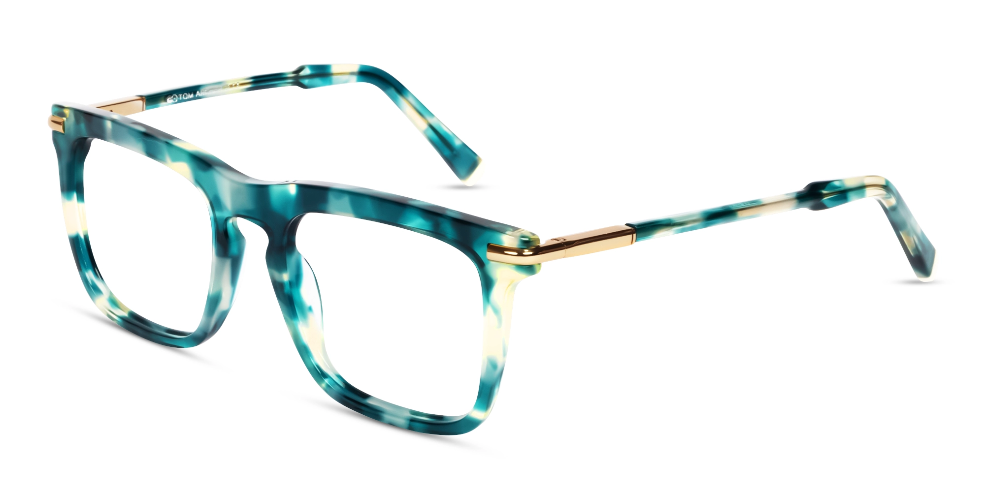 Acetate Green Marble Square Glasses-3
