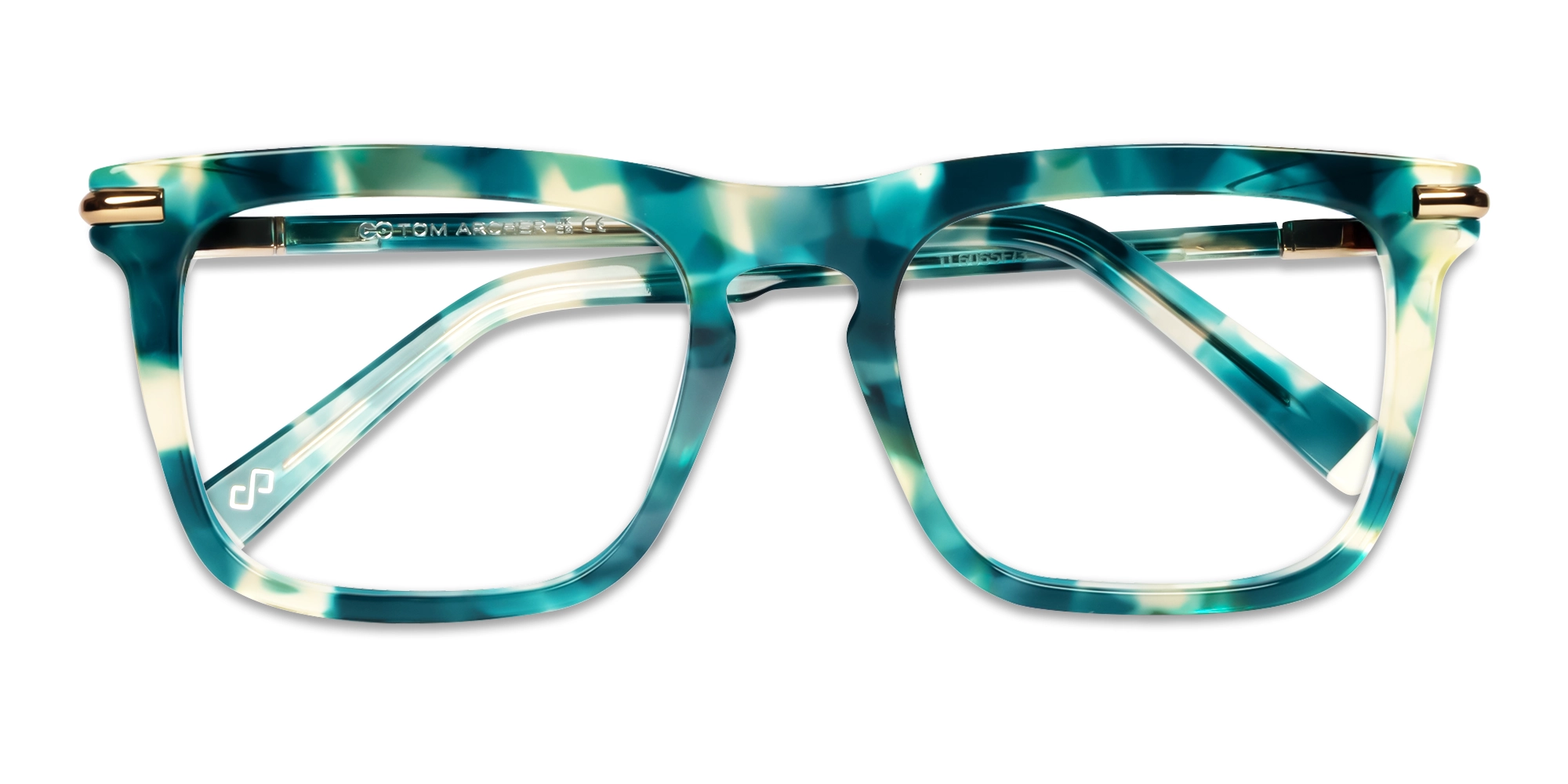 Acetate Green Marble Square Glasses-6