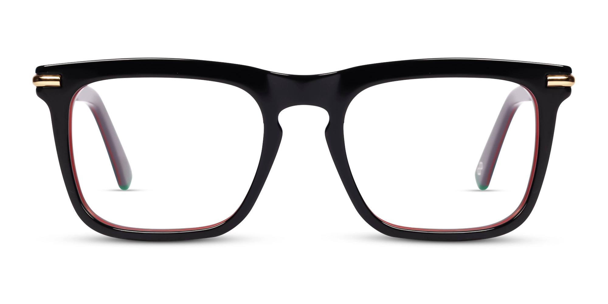 Black & Lilac Grey Square Full-Rim Glasses-1