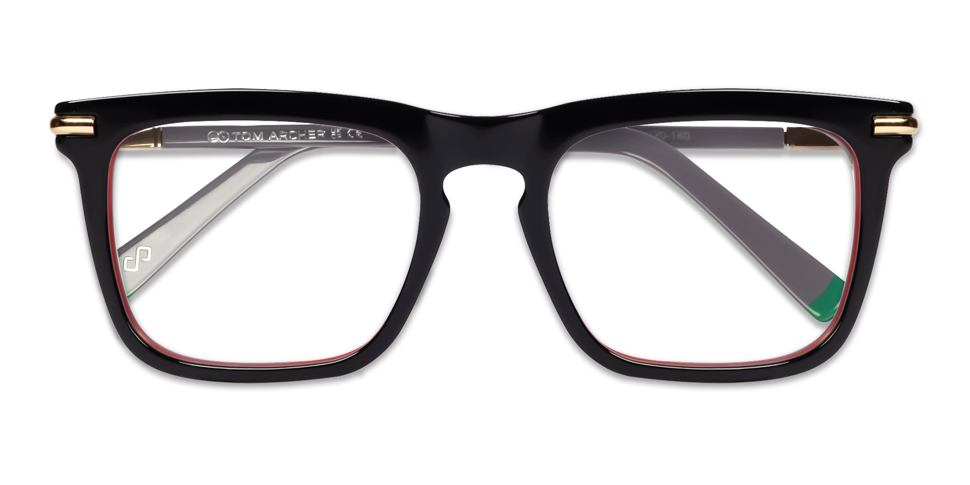 Black & Lilac Grey Square Full-Rim Glasses-6