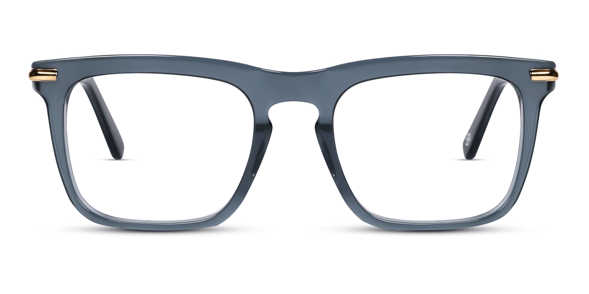 Crystal Denim Blue Keyhole Bridge Glasses-1