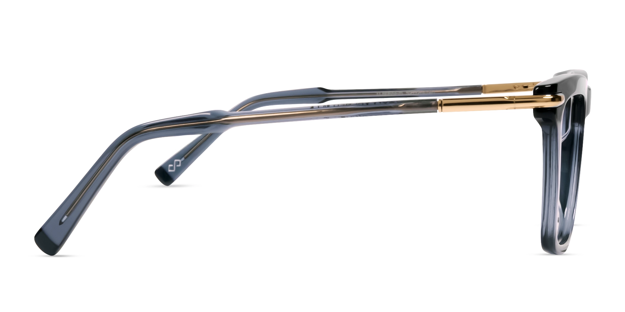 Crystal Denim Blue Keyhole Bridge Glasses-4