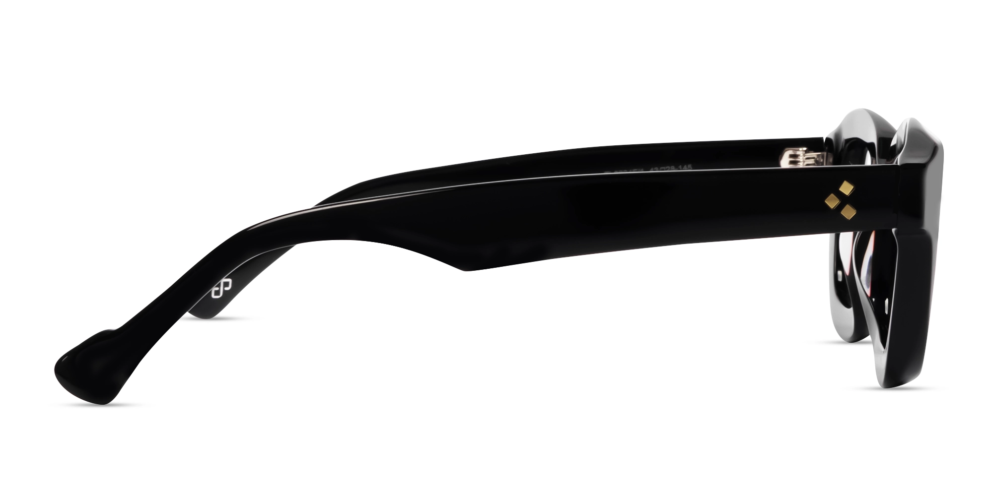 Black Chunky Square Geometric Glasses